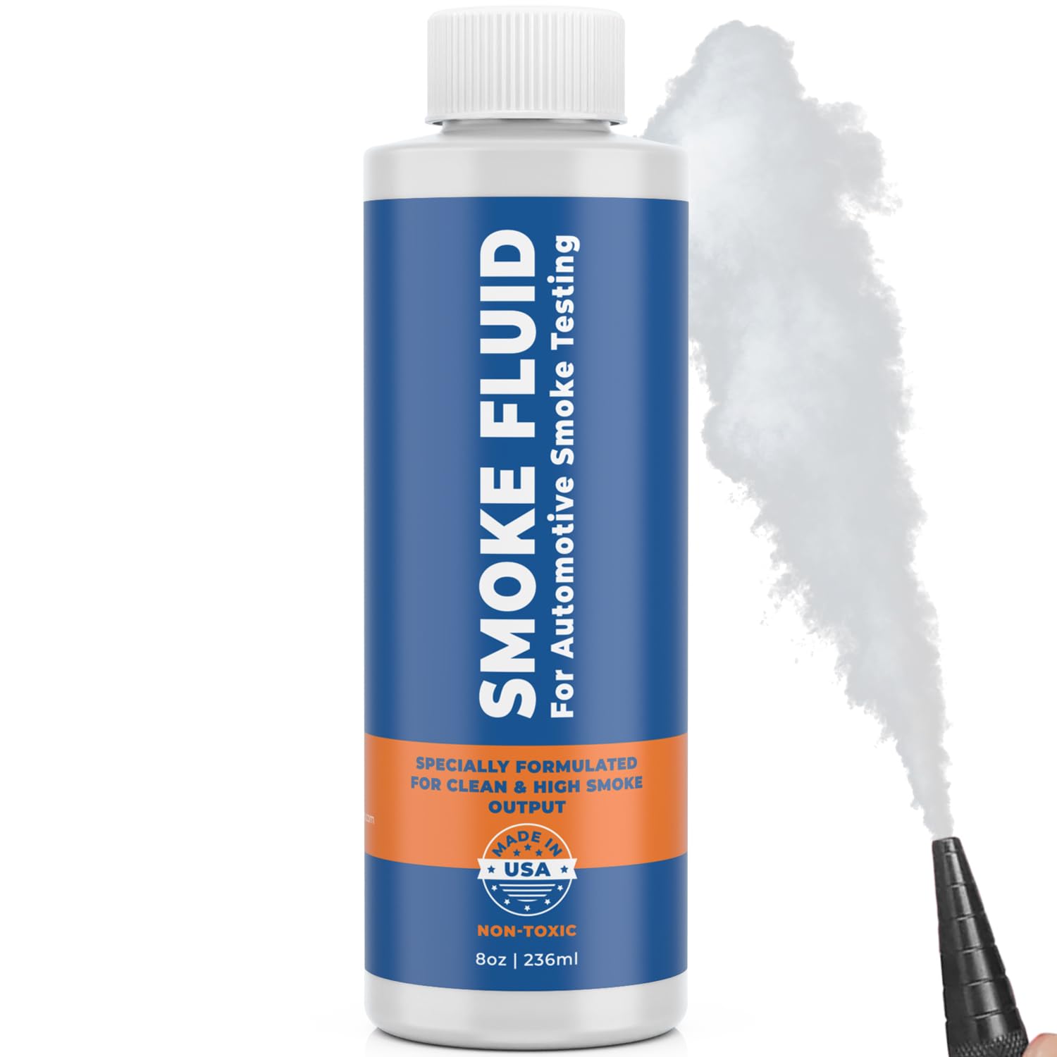 Smoke Fluid Solution for Automotive Smoke Machine Testing - Made in USA - 8oz Liquid Smoke Refill Designed for Automotive Testing - EVAP, Vacuum, Fuel, Intake, Exhaust, Turbo Systems & Super Chargers