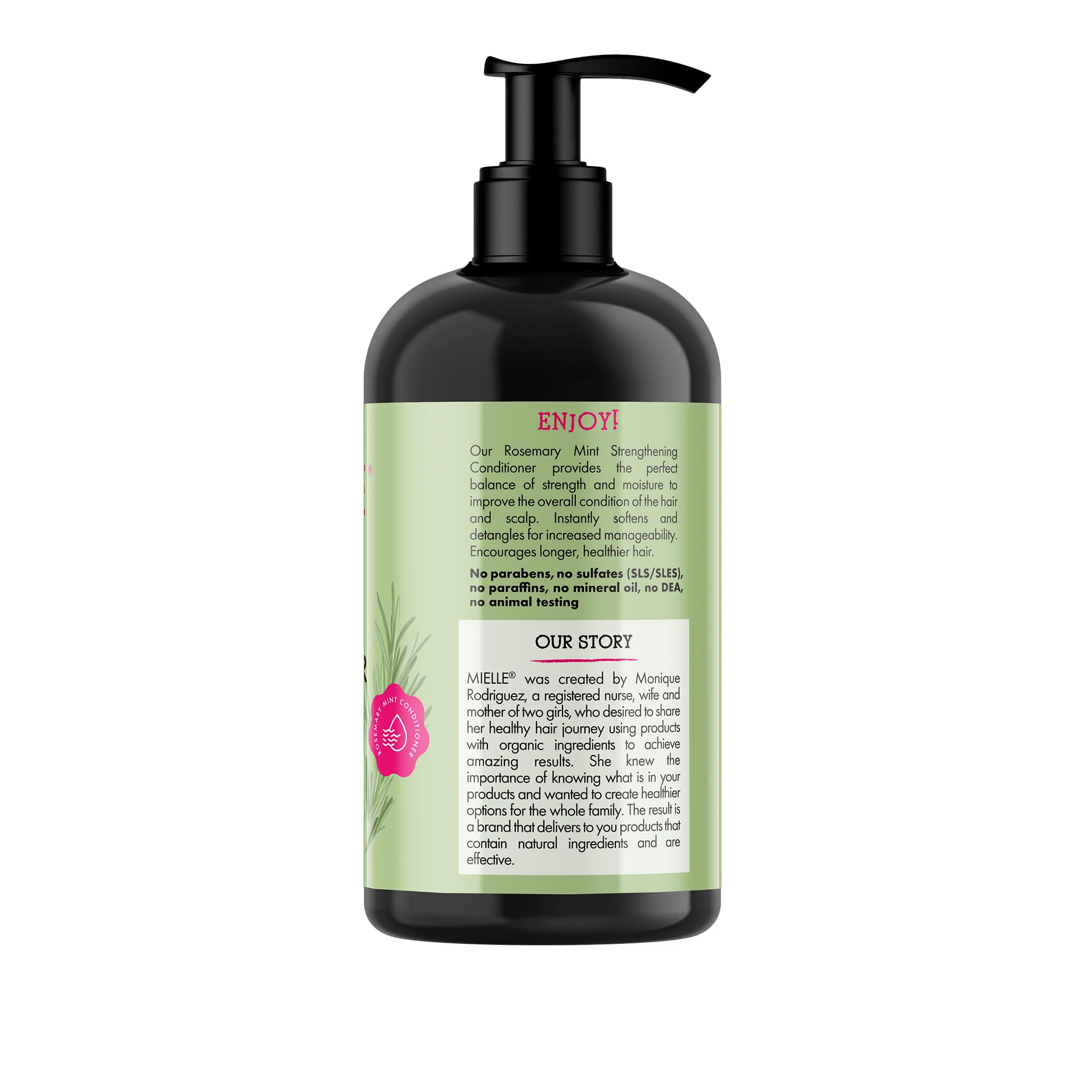 Mielle Organics Rosemary Mint Strengthening Hair Conditioner - Detangling & Hydrating Conditioner to Help Increase Manageability - Infused with Biotin to Support Longer, Healthier Strands (12 oz)