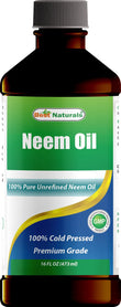 Best Naturals 100% Pure Neem Oil, 100% Cold Pressed and Unrefined - 16 OZ (1 Bottle)