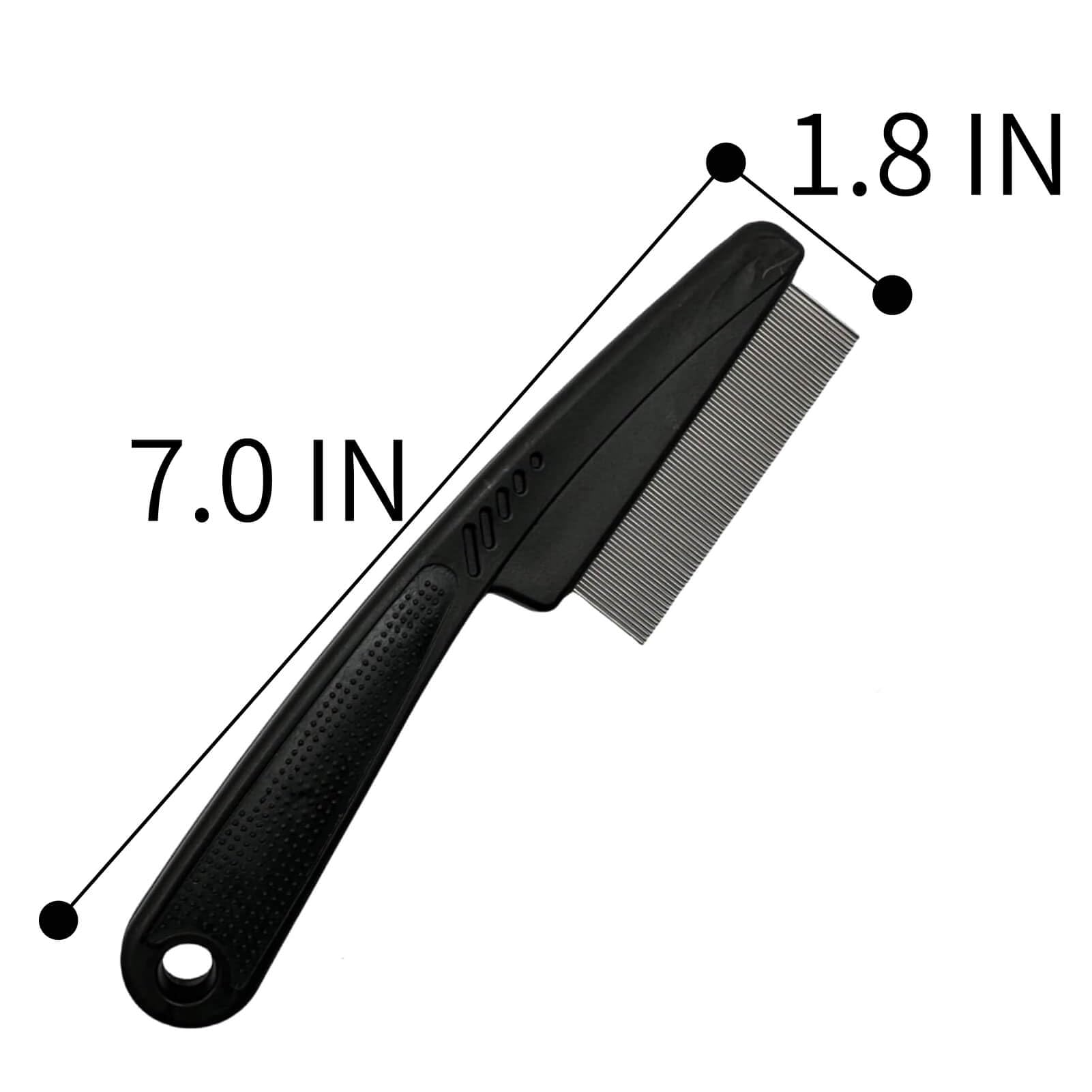 Yumflan Dandruff Comb, Stainless Steel Fine Tooth Dandruff Remover, Professional Scalp Comb Hair Comb for Kids and Adults (Black)