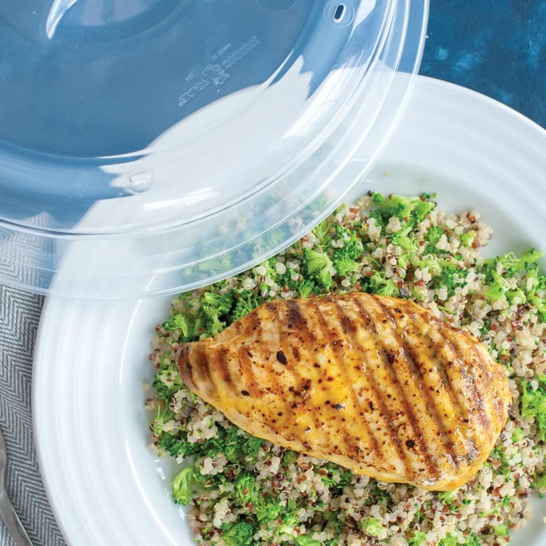 Nordic Ware BPA-free and Melamine Free Plastic Splatter Microwave Cover, 10-Inch (Set of 2), Clear