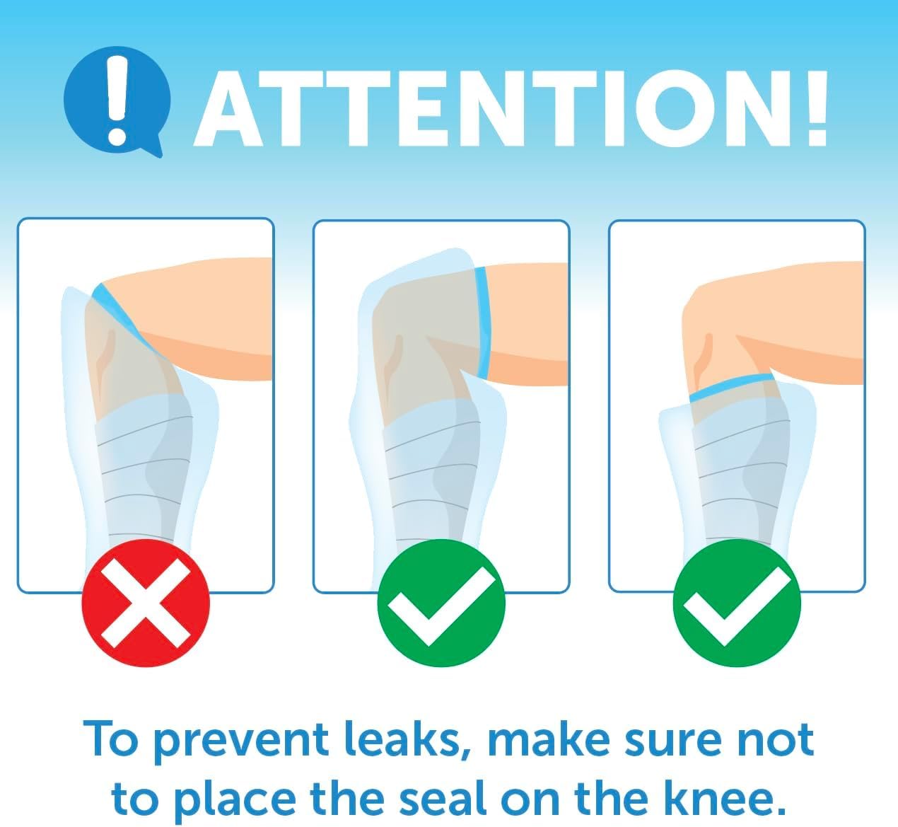 100% Waterproof Cast Covers for Shower Leg - Tight Seal - Reusable Adult 2pk Half Leg Cast Protectors - Knee, Ankle, Foot