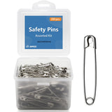 ZIPCCI 3 inch Safety Pins, 100 Pcs Safety Pins Heavy Duty, Large Safety Pins, Steel Wire (Large Size)