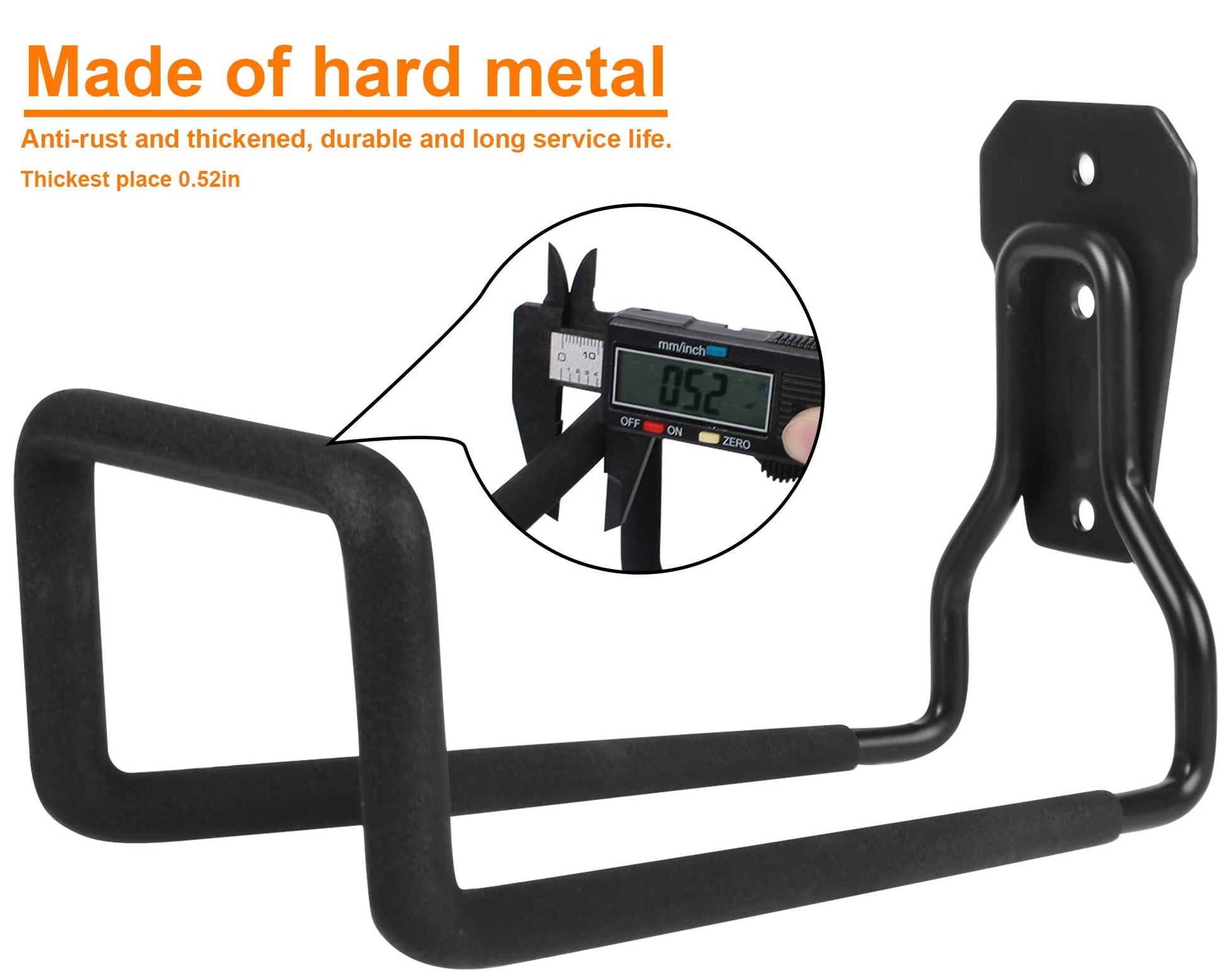 PeoMev Metal Garden Hose Holder - Heavy Duty Hose Hanger Wall Mounted Water Hose Holder for Outside Yard, Sturdy Hose Reel Hose Hooks for Water Hose