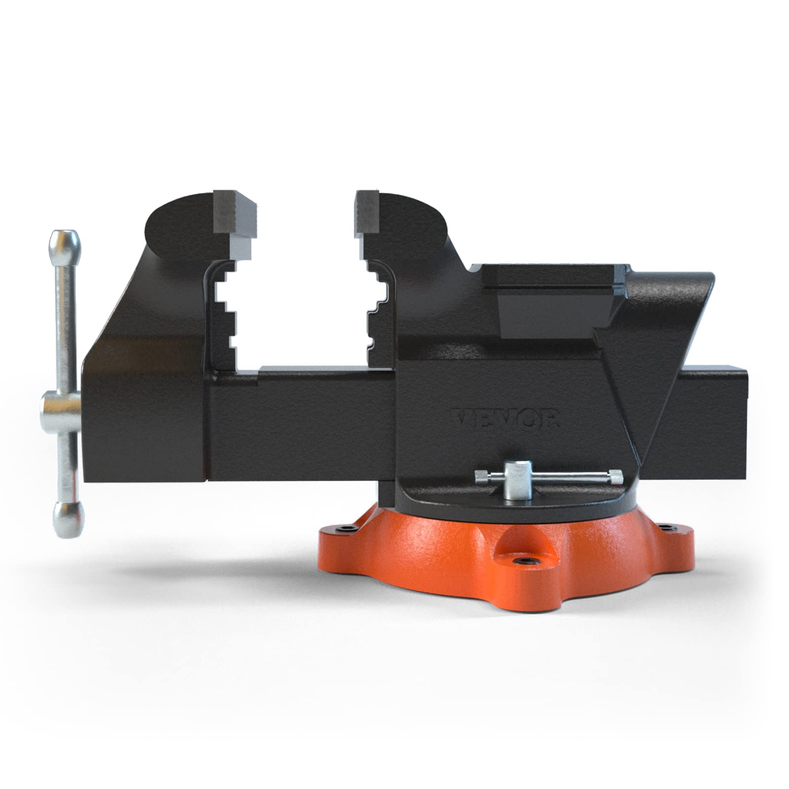 VEVOR Bench Vise, 6-inch Jaw Width 5.9-inch Jaw Opening, 360-Degree Swivel Locking Base Multipurpose Vise w/Anvil, Heavy Duty Ductile Iron Workbench Vise w/Bolts & Nuts, for Drilling, Pipe Cutting