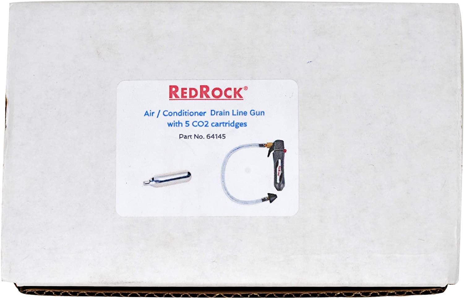 RedRock Gallo Drain Gun- with 5 Unthreaded CO2 Cartridges for A/C Condensate Line - Air Conditioner Cleaner Blaster Opener Kit with Five Cartridge Clears HVAC Clogs