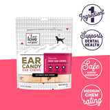 "I and love and you" Ear Candy Cow Ear Strips - Grain Free Dog Chews, 100% Beef Cow Ears, 2.5-Ounce