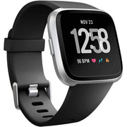 Wepro Band Compatible with Fitbit Versa 2 Bands for Women Men, Soft Band Compatible with Fitbit Versa Bands, Sport Waterproof Breathable Replacement Wristband Strap for Versa Lite, Large, Black, 1 Pack