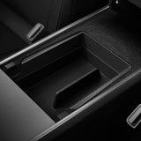 Spigen One-Touch Hidden Storage Box (Carbon Edition) Designed for Tesla Model 3/Y Center Console Organizer Armrest 2024/2023/2022 [Not Compatible with Model 3 2024 Refresh]