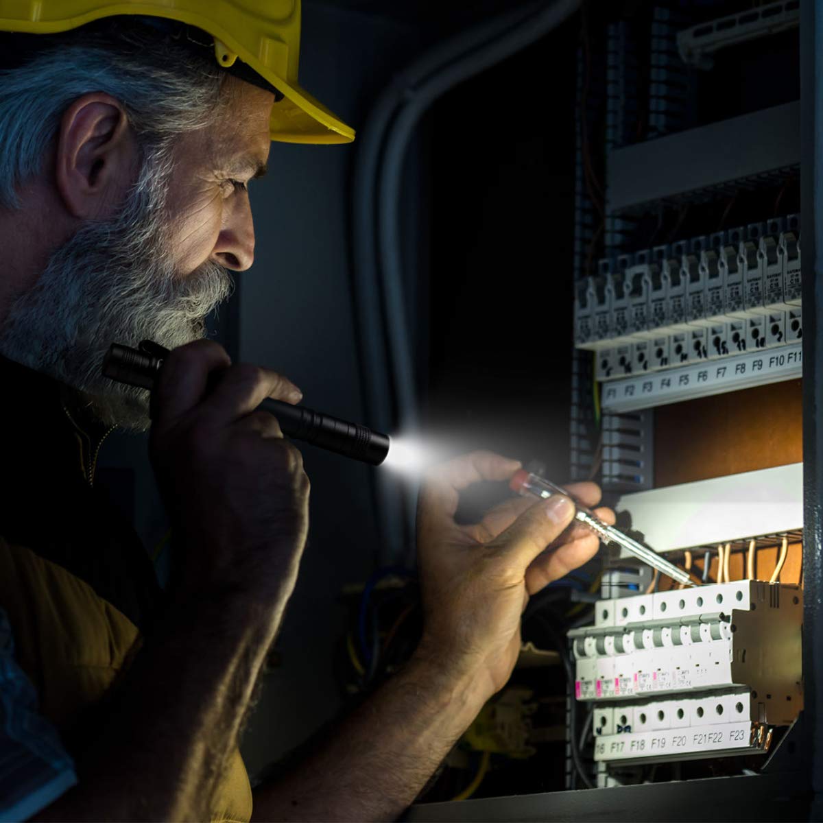 LE LED Pen Flashlights, Lightweight, Mini, Waterproof Pocket Flashlight with Clip, 2 Pack Small Flashlights for Inspection, Work, Emergency