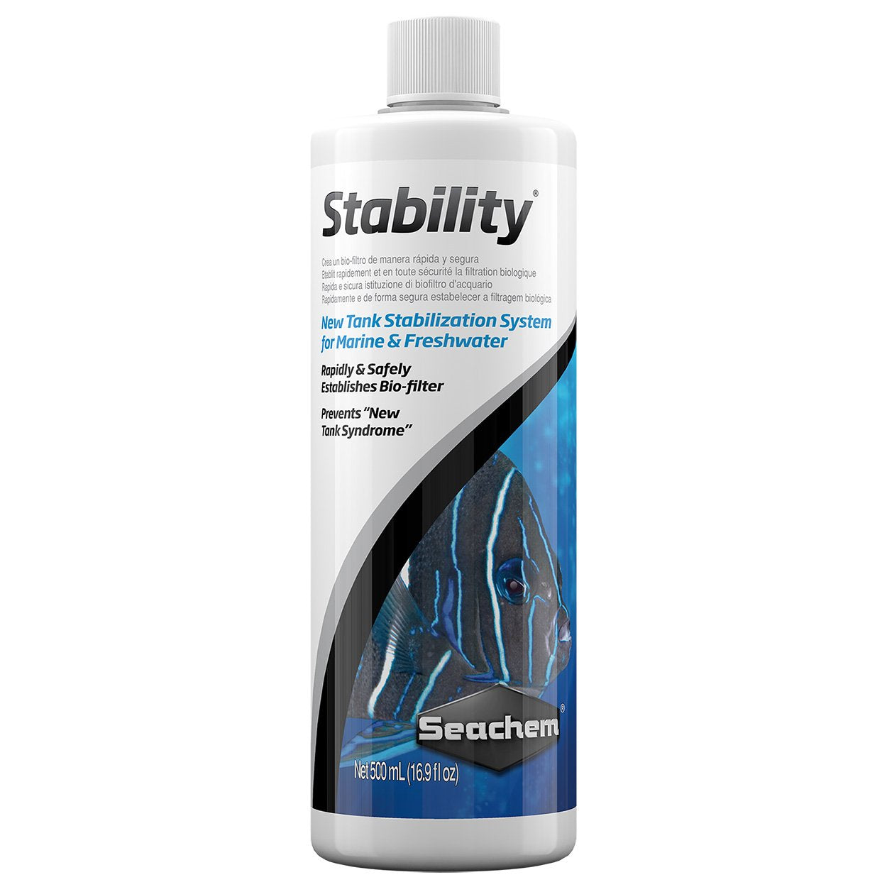 Seachem Stability Aquarium-Stabilisator – für Süß- und Meerwasseraquarien, 500 ml (1 Stück)