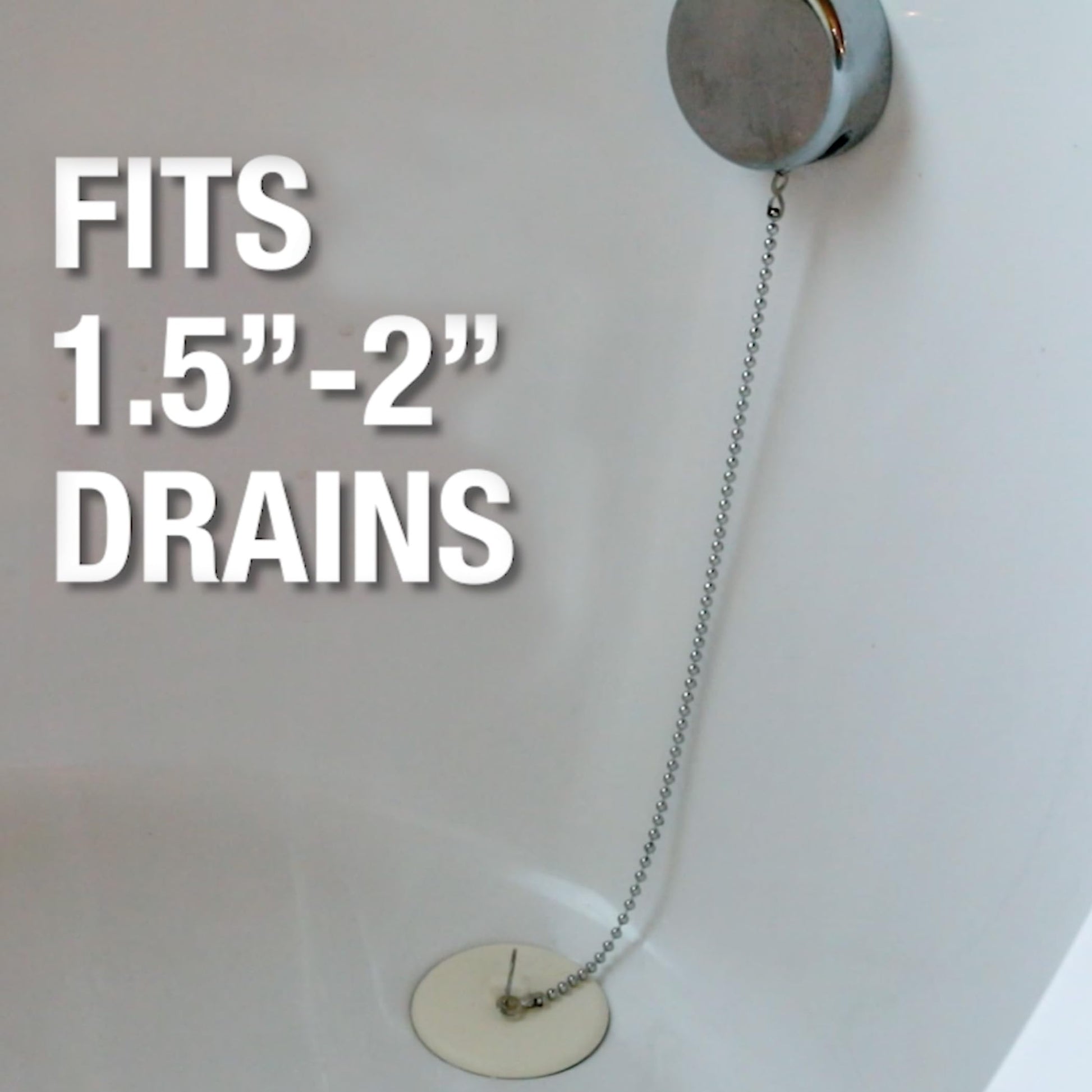 Danco 80783 Fit-All Rubber Stopper, Tub Drain, White