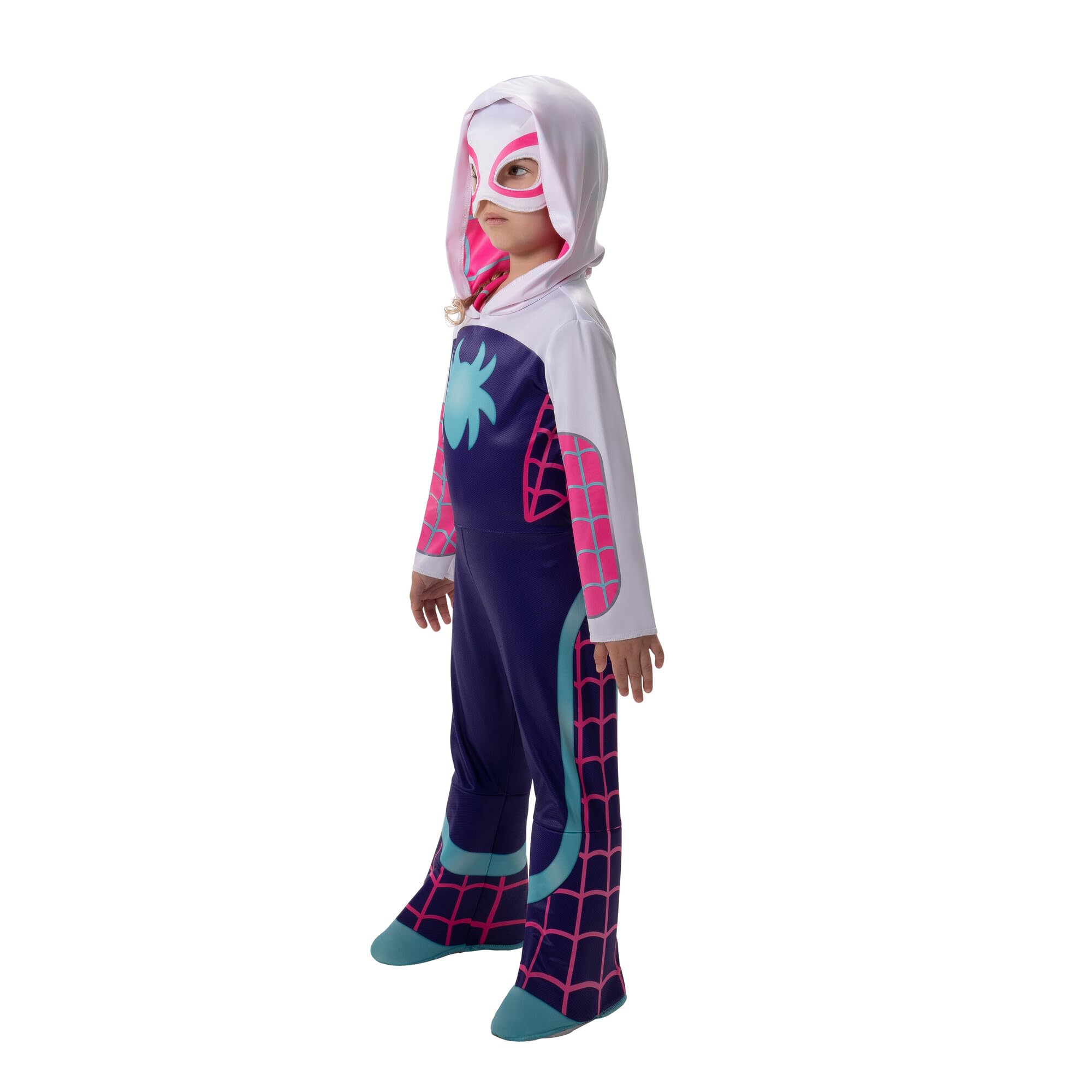 MARVEL Toddler Ghost Spider Costume, Girls Spider-Man and His Amazing Friends Gwen Stacy Kids Costume