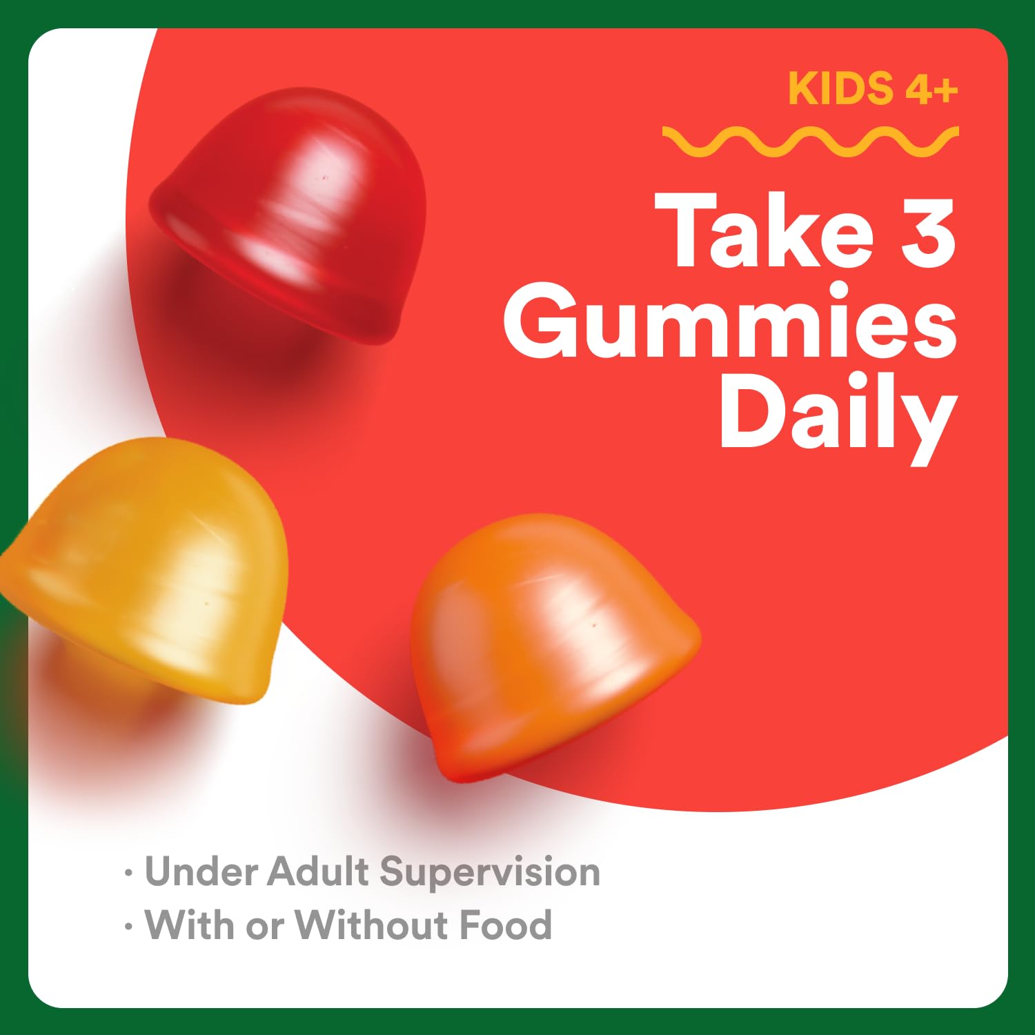 SmartyPants Kids Multivitamin & Fiber Gummies: Prebiotic Fiber to Support Kids Digestion with Vitamin D3, C, Vitamin B12, B6, A, Zinc, Biotin, Folate, Three Fruit Flavors, 90 Count (30 Day Supply)