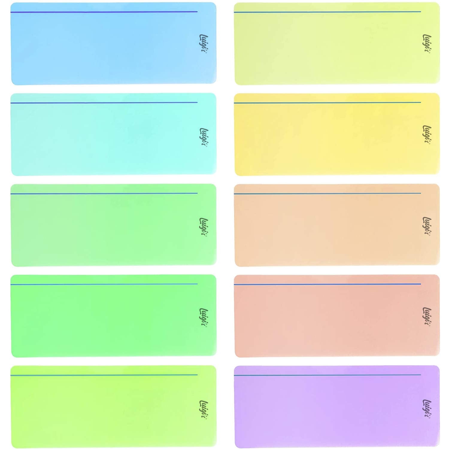 SB Education Luigi's 10 x Reading Ruler - Coloured Overlays for Dyslexia - Dyslexia Aids for Reading - Dyslexia Overlays for Page - Dyslexia Reading Aids - Track Your Reading