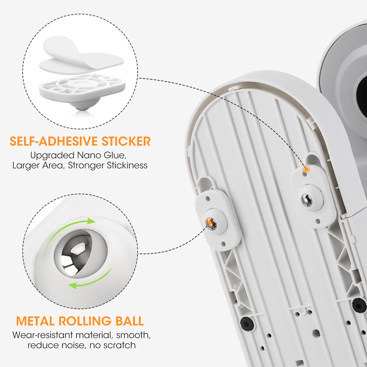 Aieve Appliance Rollers, 8 Pack Small Appliance Slider, Self Adhesive Caster Wheels, Mini Swivel Wheels for Kitchen Countertop Easy Moving