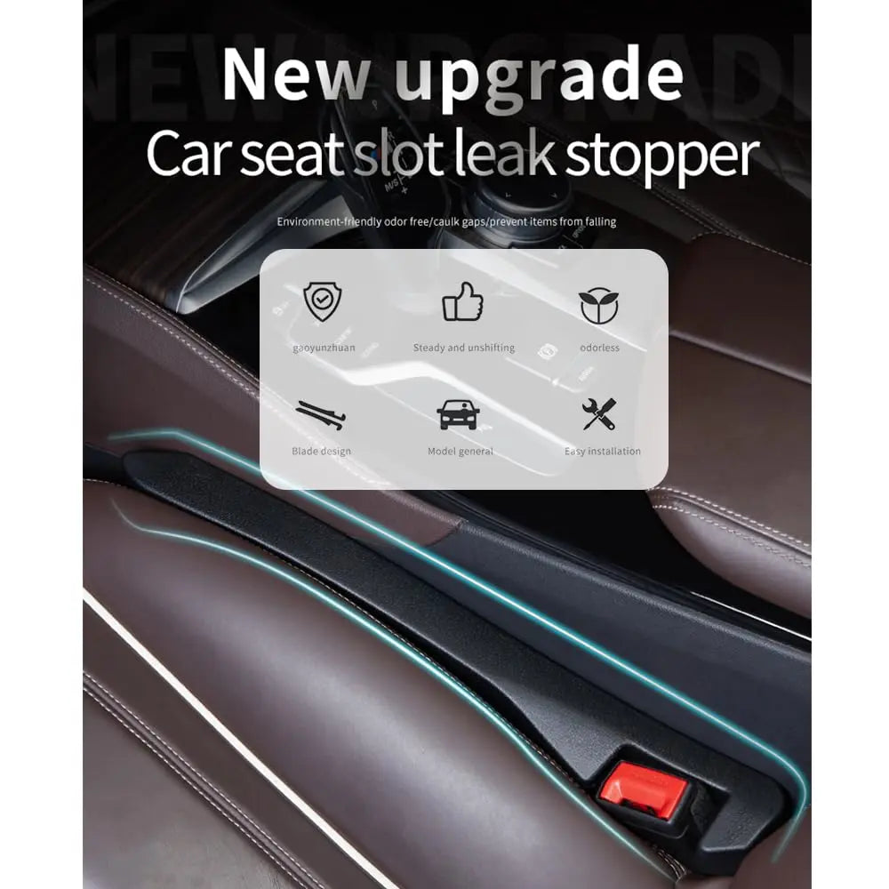 IHOTDER 2PCS Car Seat Gap Filler - Car Seat Gap Filler Organizer for Holding Phone,Key,Purse - Universal Car Gap Filler Fits Car Truck SUV Car Interior Accessories (Black/2PCS)…