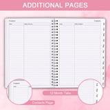 2025 Planner - Weekly & Monthly Planner Runs Jan 2025 to Dec 2025, 6.25" x 8.25", 12 Monthly Tabs, 14 Notes Page, Plastic Pocket, Flexible Cover with Twin-Wire Binding, Twig Planners 2025