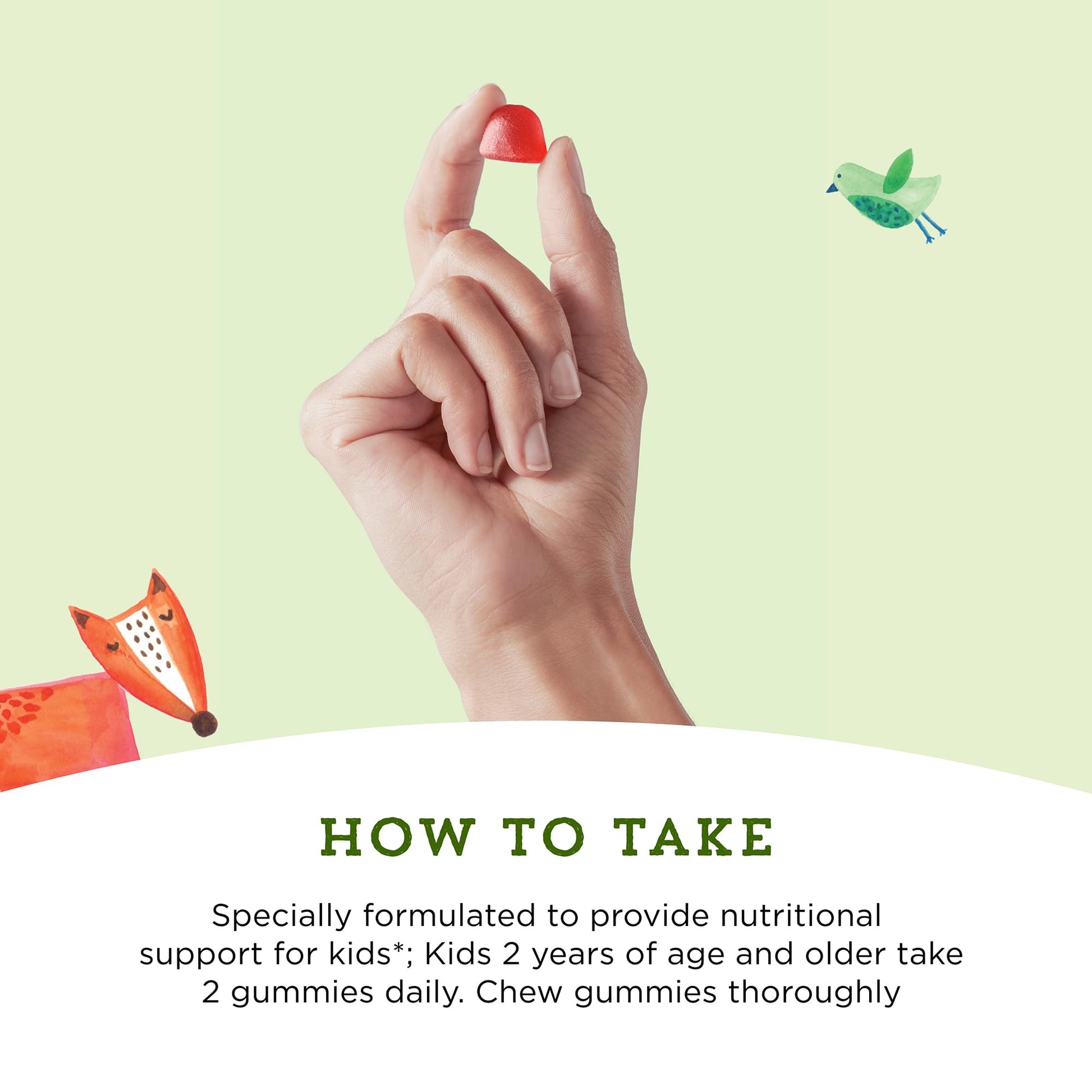 Amazon Brand - Mama Bear Organic Kids Multivitamin, 60 Gummies, 1 Month Supply (Packaging May Vary), Berry, Cherry & Orange