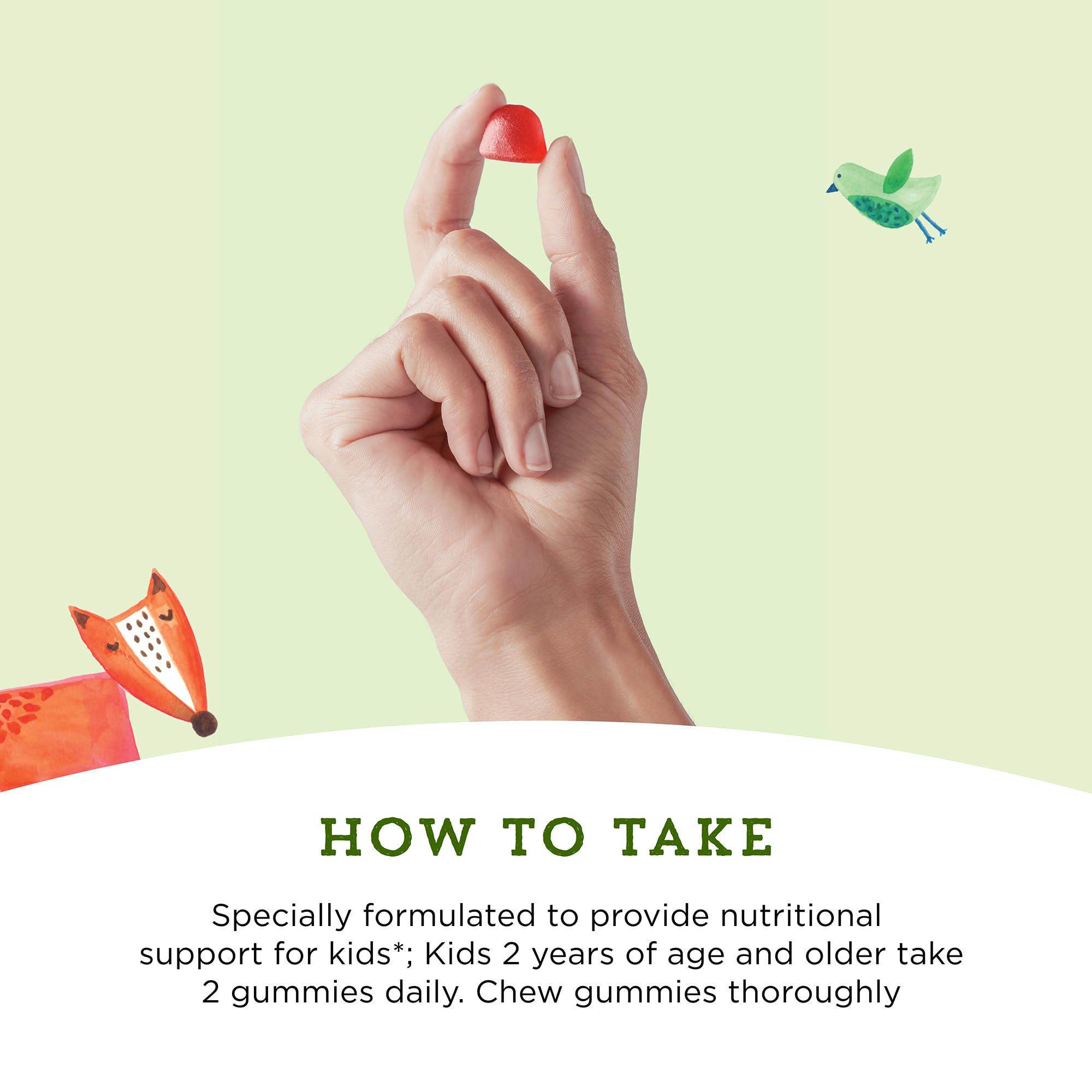 Amazon Brand - Mama Bear Organic Kids Multivitamin, 60 Gummies, 1 Month Supply (Packaging May Vary), Berry, Cherry & Orange