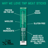 The New Primal Lightly Peppered Turkey Sticks, Keto, Gluten Free Healthy Snacks, Sugar Free Low Carb High Protein, Jerky Meat Stick, 7g Protein, 20 Ct