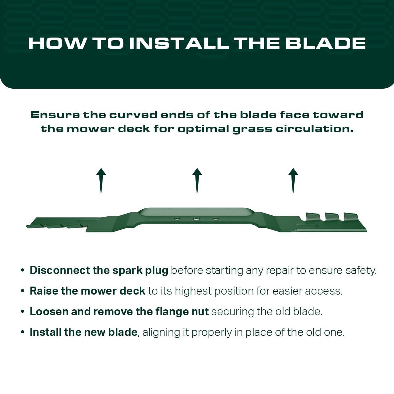 UDC Parts GY20850 Mower Blades for John Deere 42 Inch D105 D130 S100 S110 S240 X300 E100 E110 LA135 Replaces OEM no. AM141033 GX22151 AM131033 AM137333 / Gator Mulching Blades 2 Pack