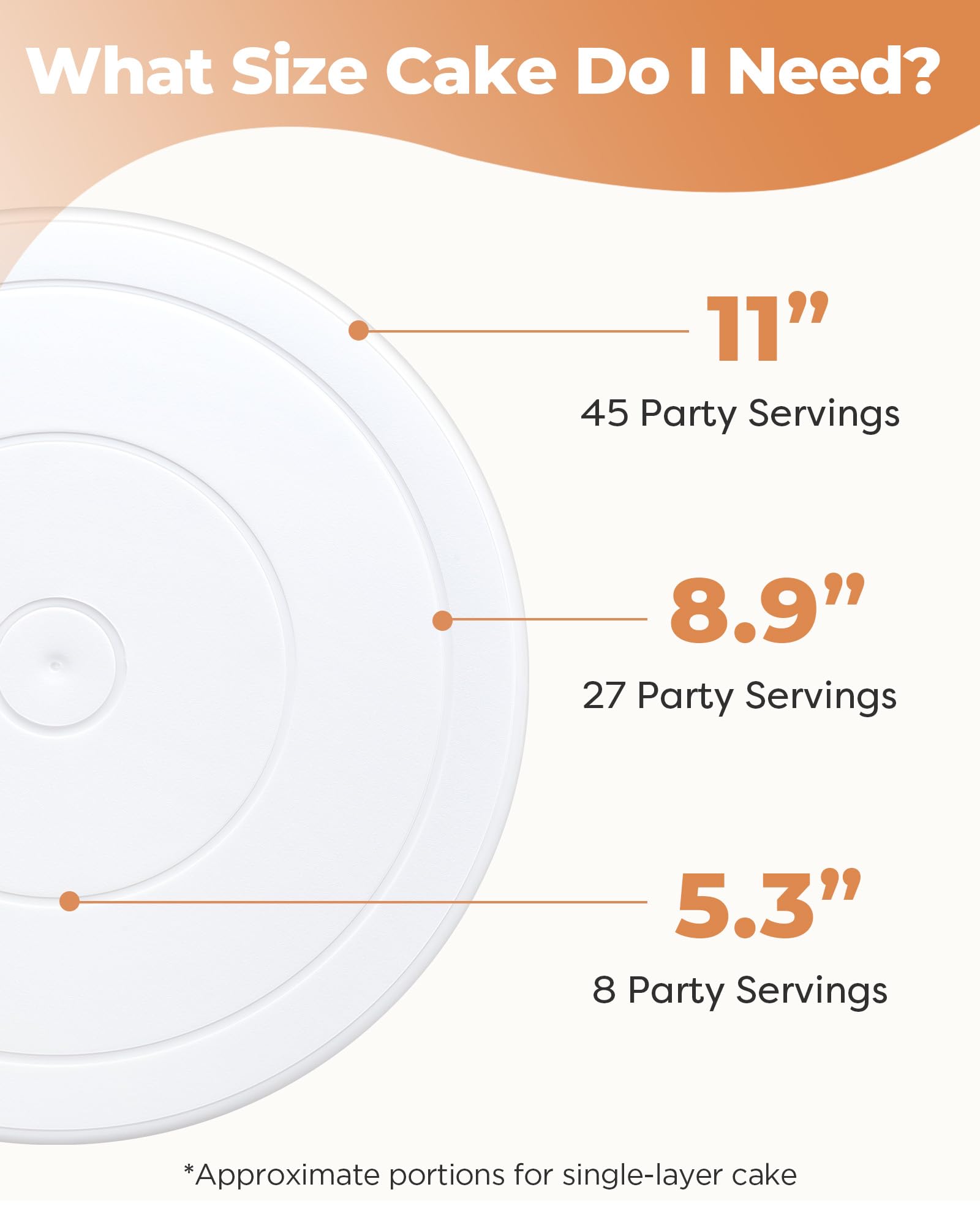 Kootek Cake Stand, 11 Inch Rotating Cake Turntable for Decorating, Display & Baking, Smooth Revolving Spinner Stand (White)