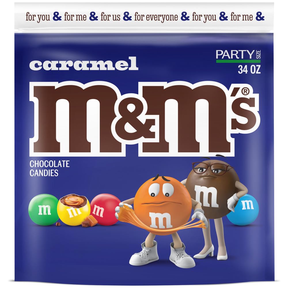 M&M'S Caramel Chocolate Candy Party Size 34-Ounce Bag