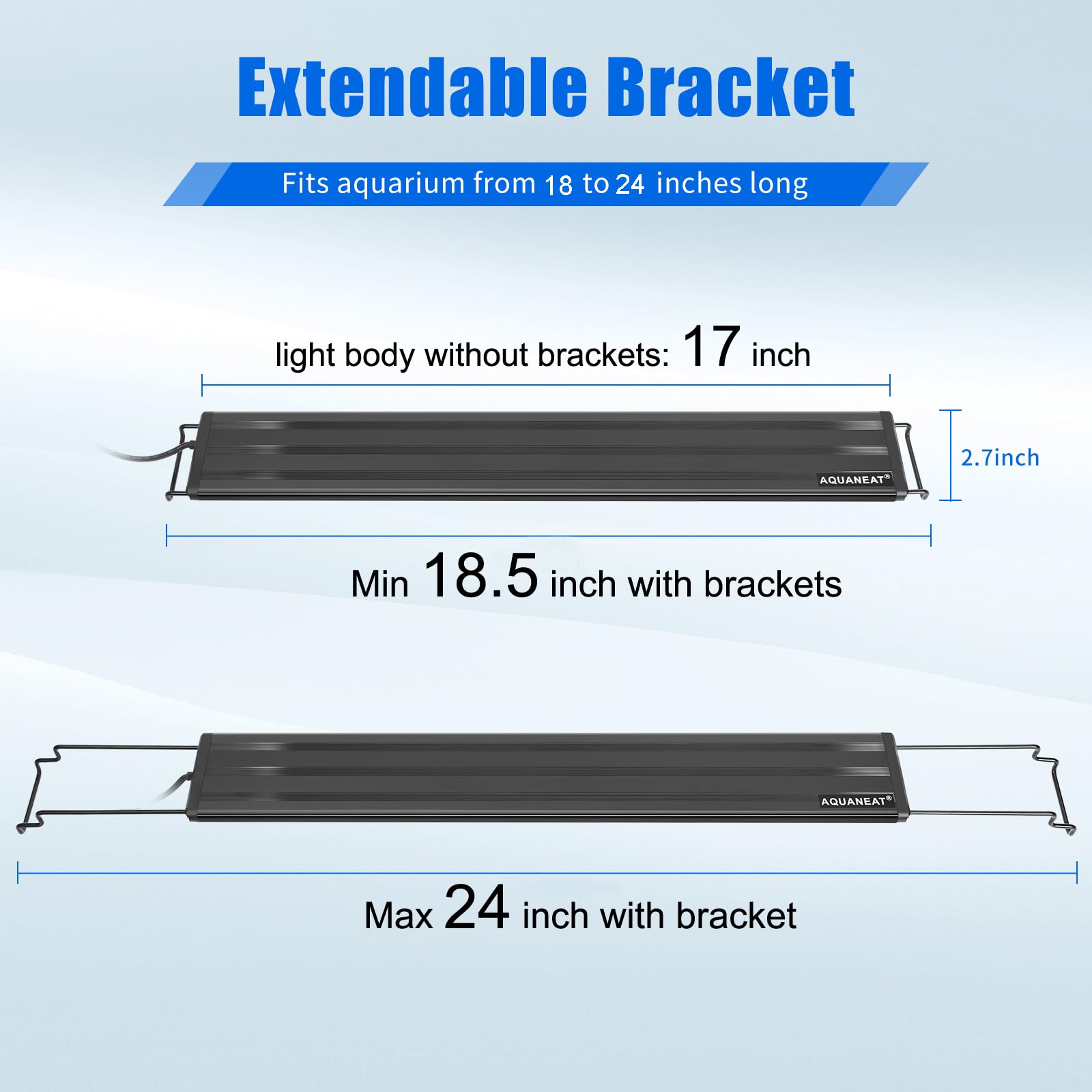 AQUANEAT LED Aquarium Light Full Spectrum for 18 Inch to 24 Inch Fish Tank Light Fresh Water