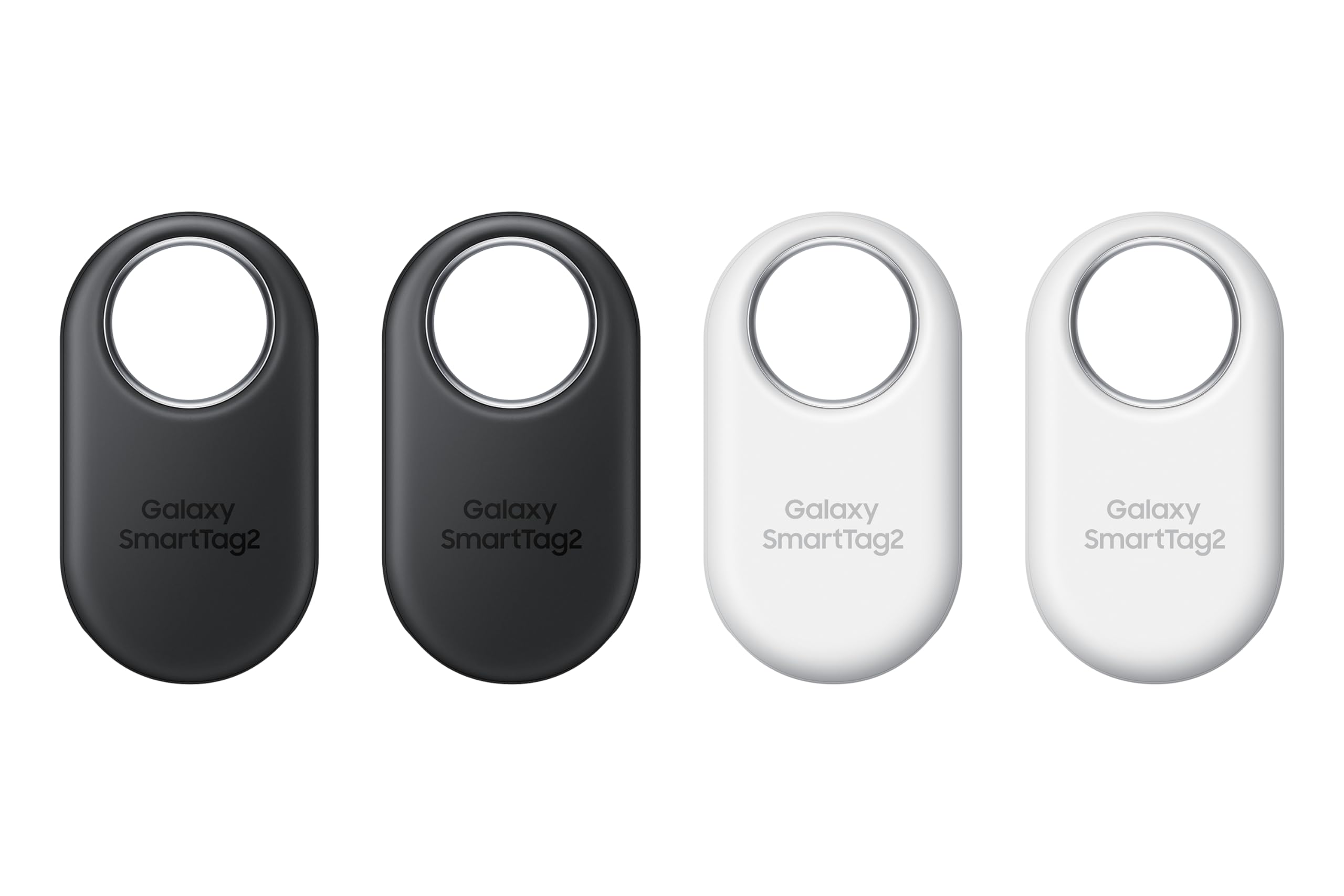 Samsung SmartTag2 (2023) Bluetooth + UWB, IP67 wasser- und staubdicht, über App auffindbar, 1,5 Jahre Akkulaufzeit (4er-Pack) – Schwarz/Weiß (Globale Edition, keine US-Garantie)