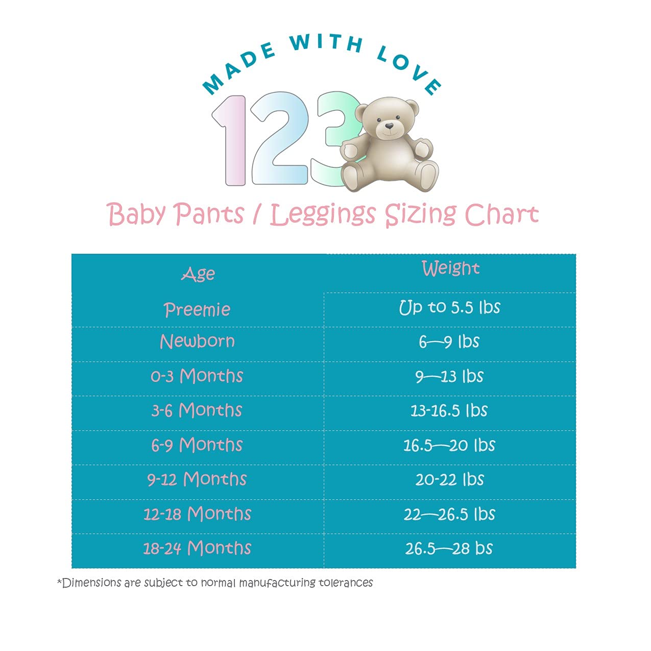 123 Bear Baby Soft Cotton Spandex Pants with Feet (Gray- 4-Pack, 0-3 Months)