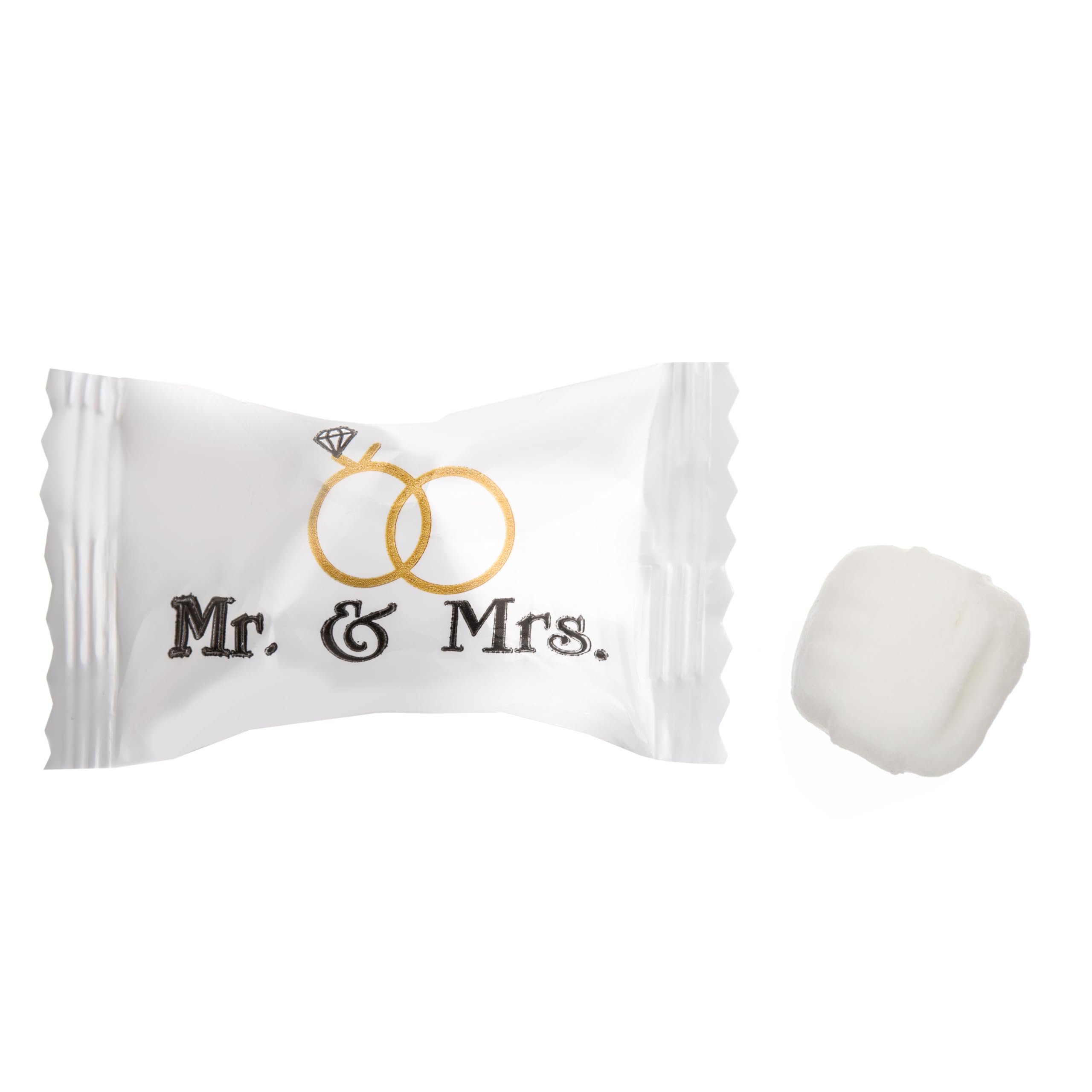 Candy Envy - Mr. and Mrs. Buttermints - 13 oz. Bag - Approximately 100 Individually Wrapped Mints - Wedding Favors