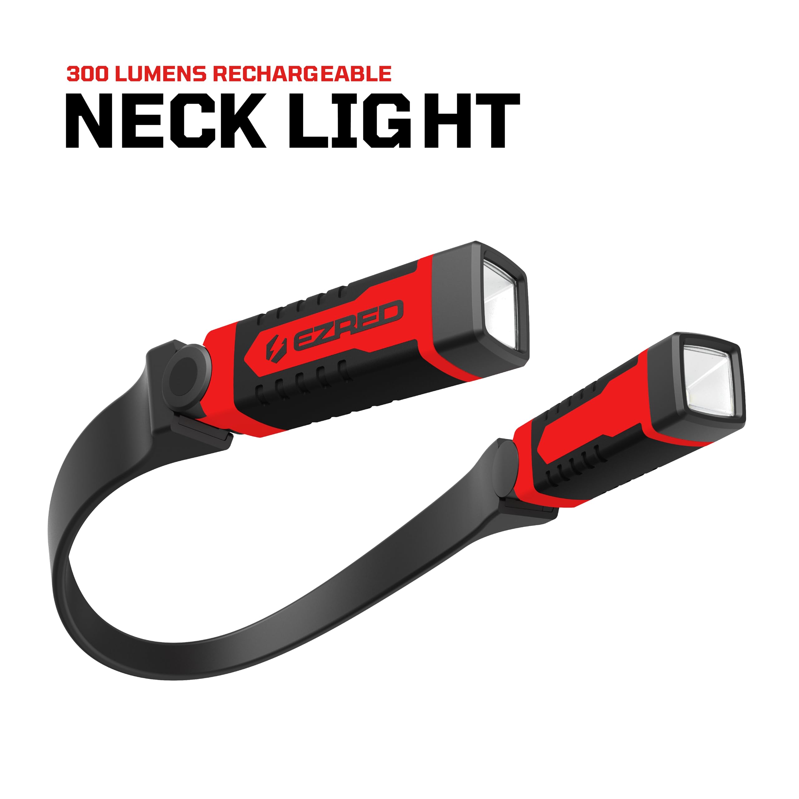 EZRED ANYWEAR Rechargeable Neck Light for Hands-Free Lighting - NK15, Perfect Light for Mechanics, Camping, Hunting, DIY Projects, Reading