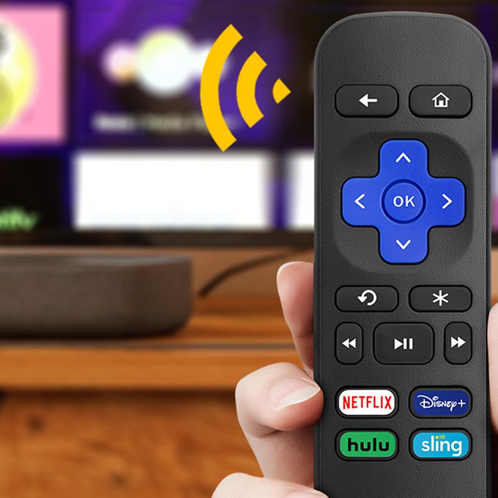 (2 Pack) Replacement Remote Control for Roku Express, for Roku Premiere, for Roku Box, for Roku Player, for Roku 1 2 3 4 -【NOT for Stick or TV】