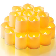 Homemory Flickering Flameless Votive Candles, 12PCS Battery Operated LED Votive Tealight Candles, Realistic Electricn Fake Candle for Easter, Wedding, Table (Battery Included)