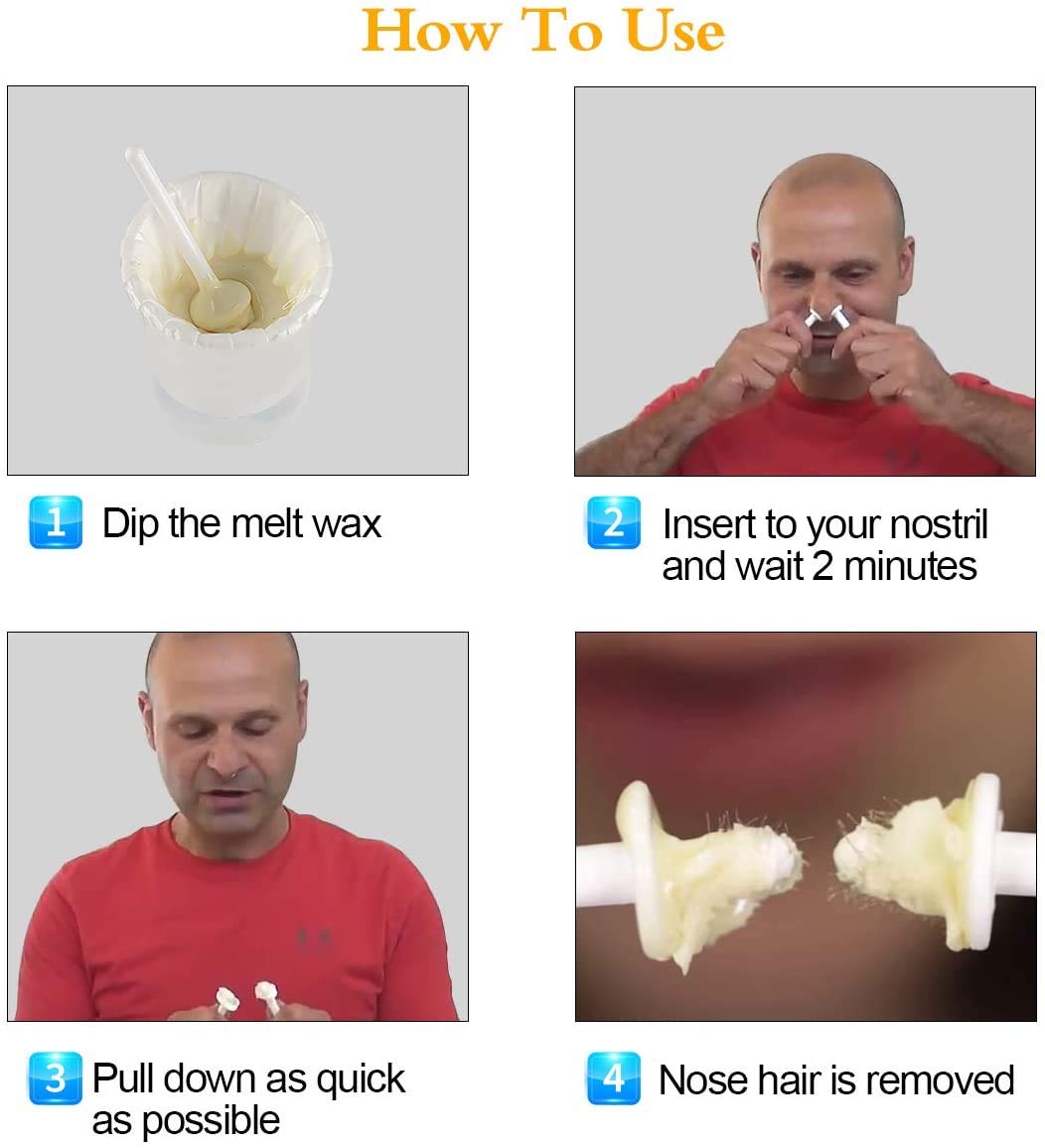 Wokaar Nose Wax Kit for Men & Women | 100g Wax, 30 Applicators (15-20 Uses) | Painless Nasal & Ear Hair Removal | Fast 3-Min Removal | Safe Hair Remover Kit for Nose & Ear Hair | Waxing Kit for Men