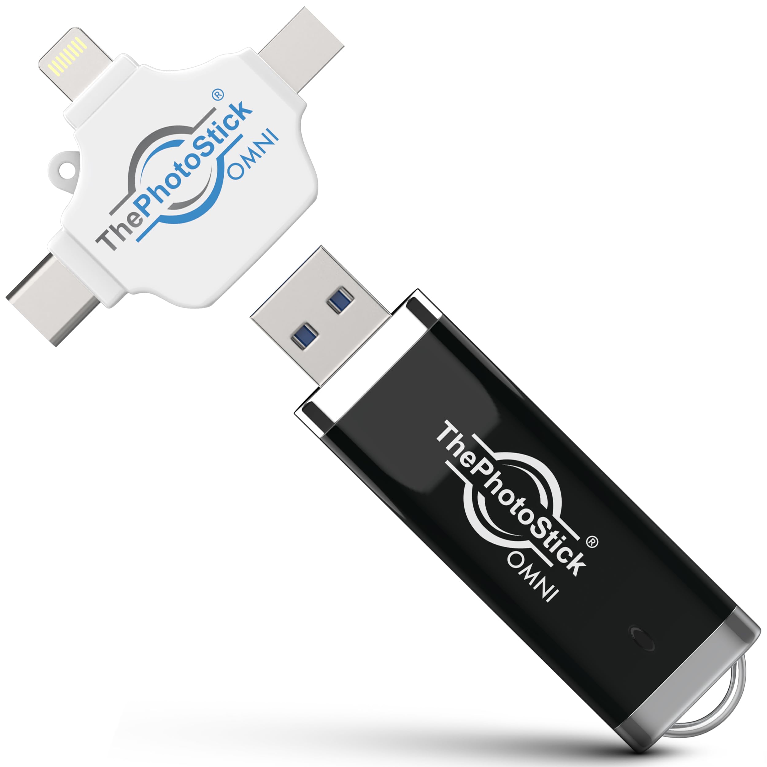 ThePhotoStickÃÂ® Omni 128GB - Secure Photo & Video Backup and Transfer | Digital File Organization | USB & Multiport Connection for Phones, Tablets and Computers | Portable Memory | External Storage