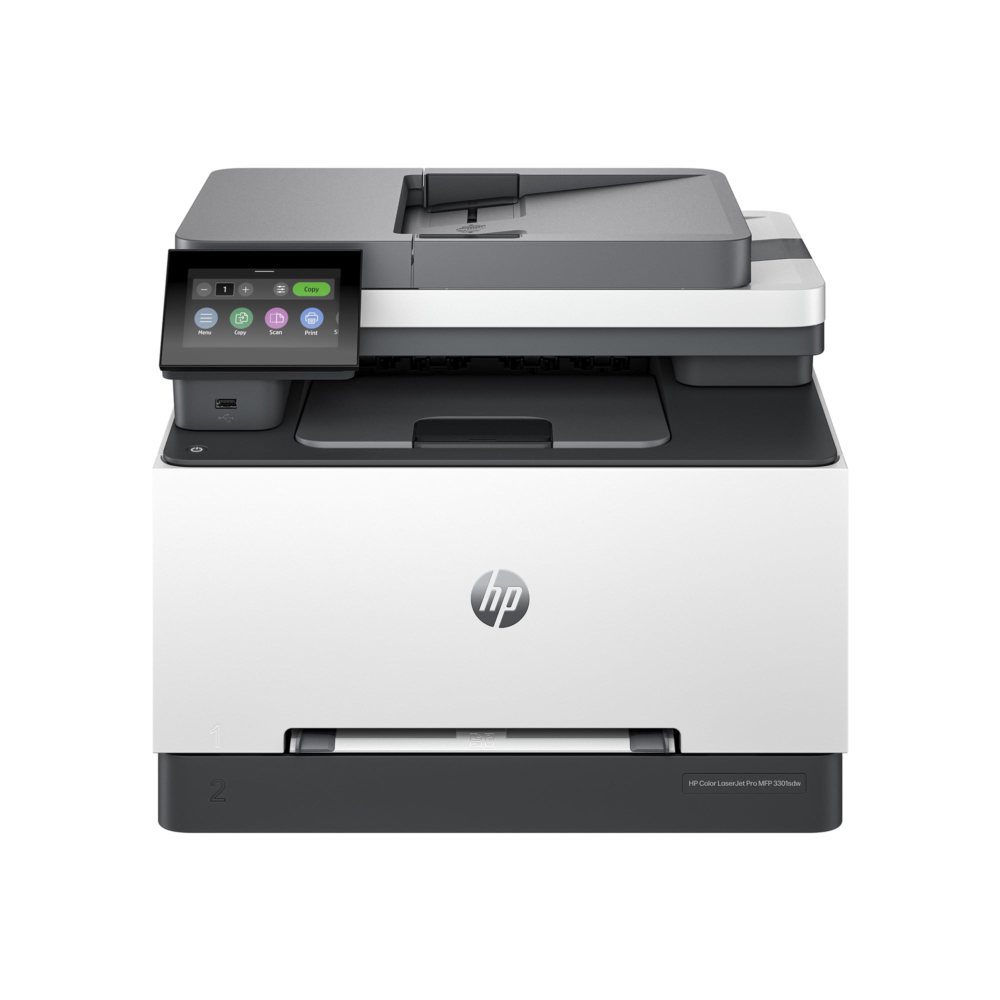 طابعة ليزر بالألوان متعددة الوظائف لاسلكية HP Color LaserJet Pro MFP 3301sdw، ماسحة ضوئية، ناسخة، الأفضل للمكاتب (499Q3F)