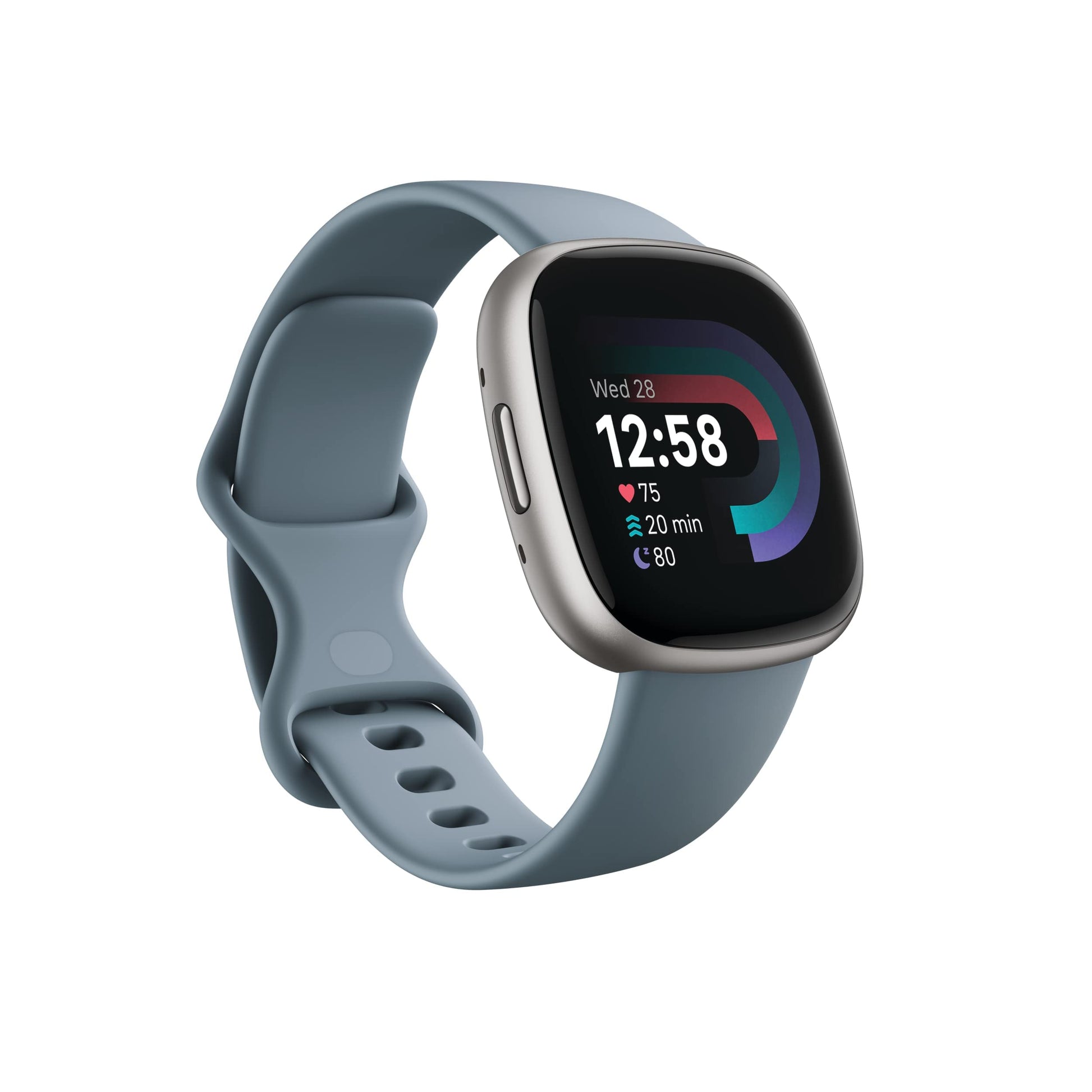 Fitbit Versa 4 Fitness Smartwatch with Daily Readiness, GPS, 24/7 Heart Rate, 40+ Exercise Modes, Sleep Tracking and more, Black/Graphite, One Size (S & L Bands Included)