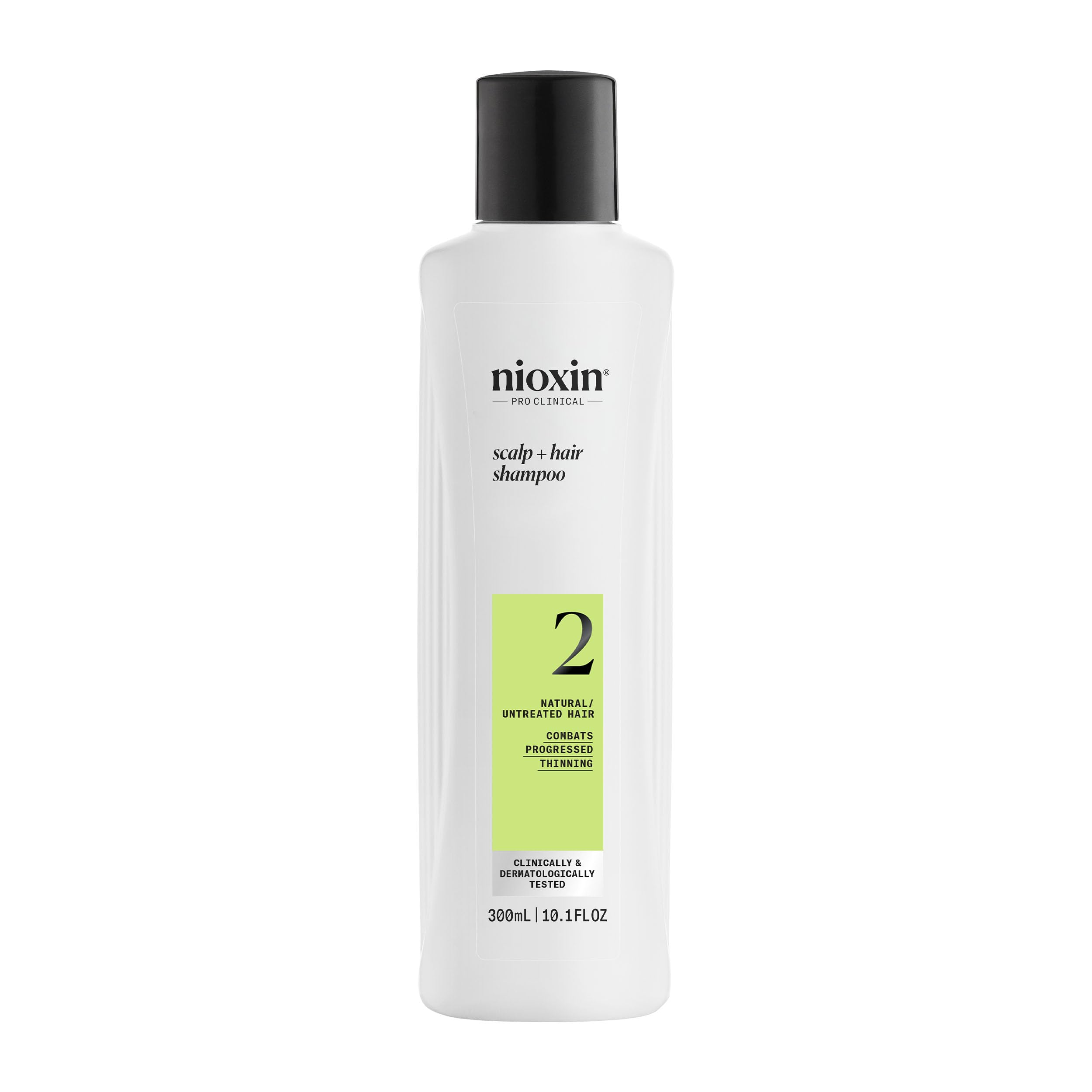 Nioxin Scalp + Hair Thickening System 2 Shampoo, For Natural Hair with Progressed Thinning, 16.9 fl oz (Packaging May Vary)