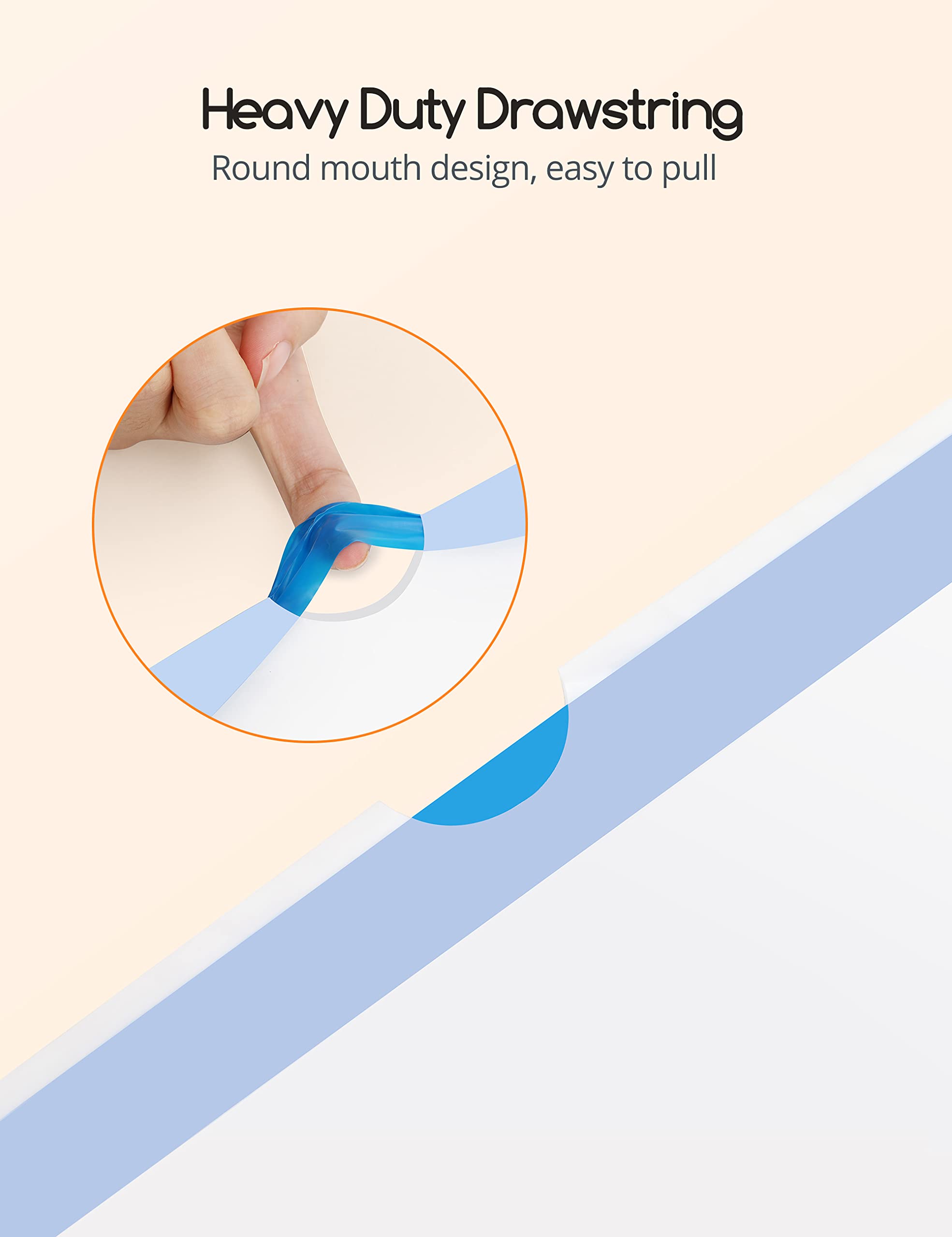 MeoWant Cat Litter Box Liners, Drawstring Receptacles Bags Thickened Waste Bag for MeoWant MW-SC01/MW-SC02 Automatic Cat Litter Box, 20pcs