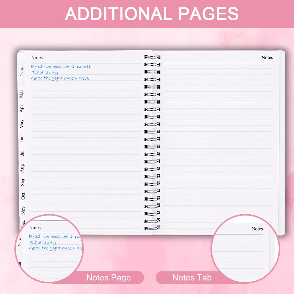 2025 Planner - Weekly & Monthly Planner Runs Jan 2025 to Dec 2025, 6.25" x 8.25", 12 Monthly Tabs, 14 Notes Page, Plastic Pocket, Flexible Cover with Twin-Wire Binding, Twig Planners 2025