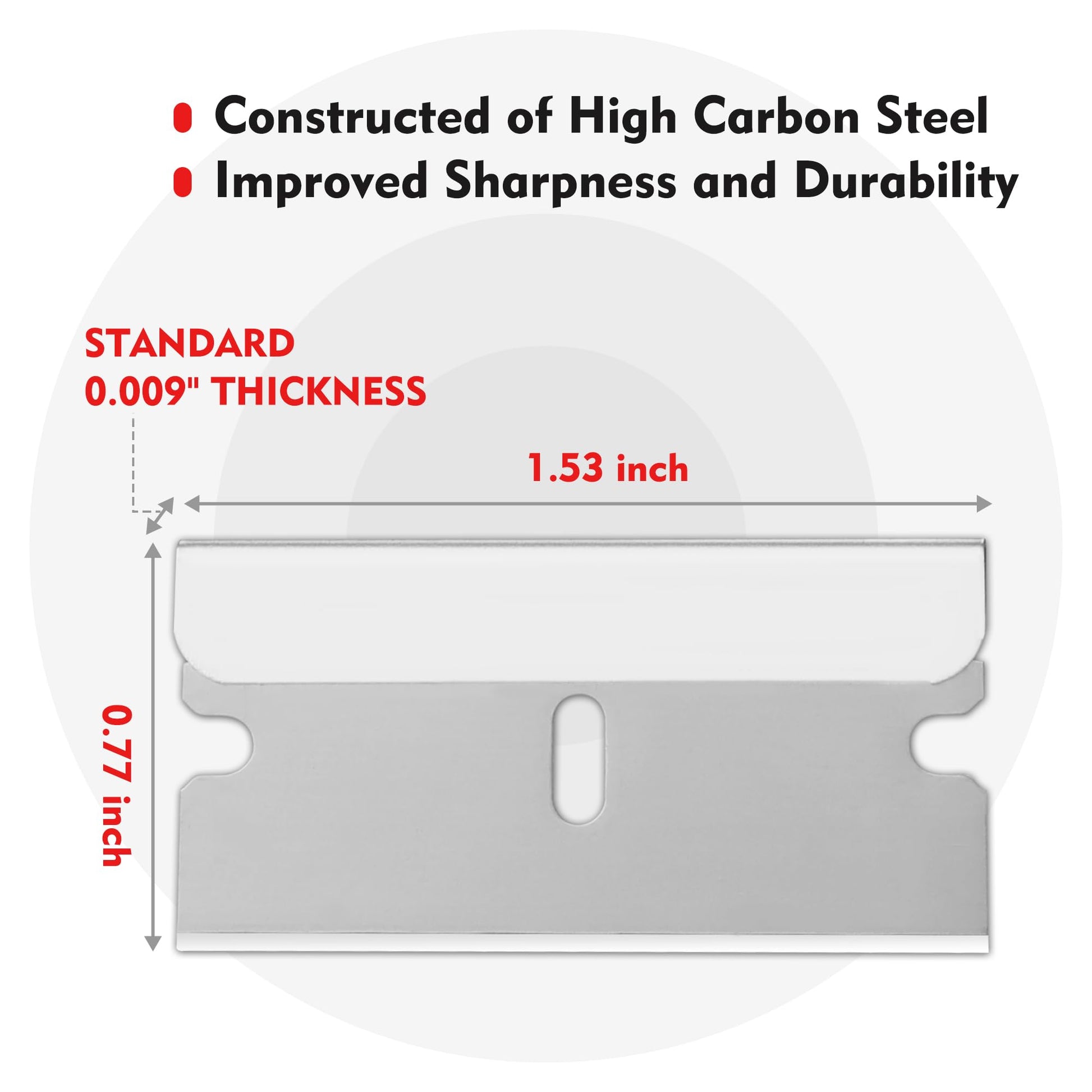 WORKPRO 100-Pack Single Razor Edge Blades, Industrial Scraper Razor Blades, High Carbon Steel One Edge Razor Blades