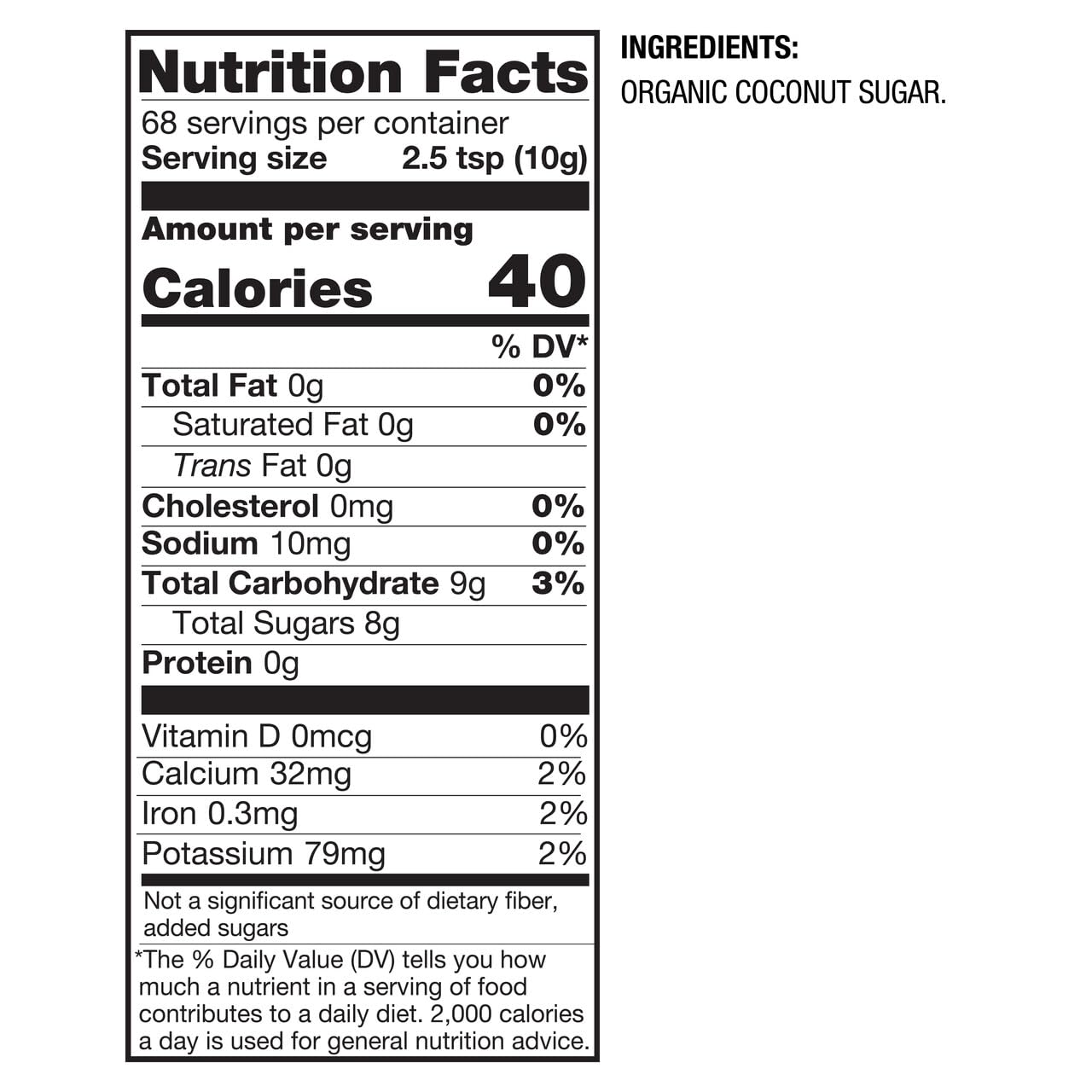 BetterBody Foods Organic Coconut Sugar, Gluten-Free, Non-GMO, Low Glycemic Sugar Substitute, 1.5 lbs, 24 Ounce