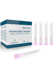 100Pcs 18Ga 1 Inch Needle Luer Lock Lab Accessories, Sterile Individual Package for Scientific Measuring, Refilling Inks