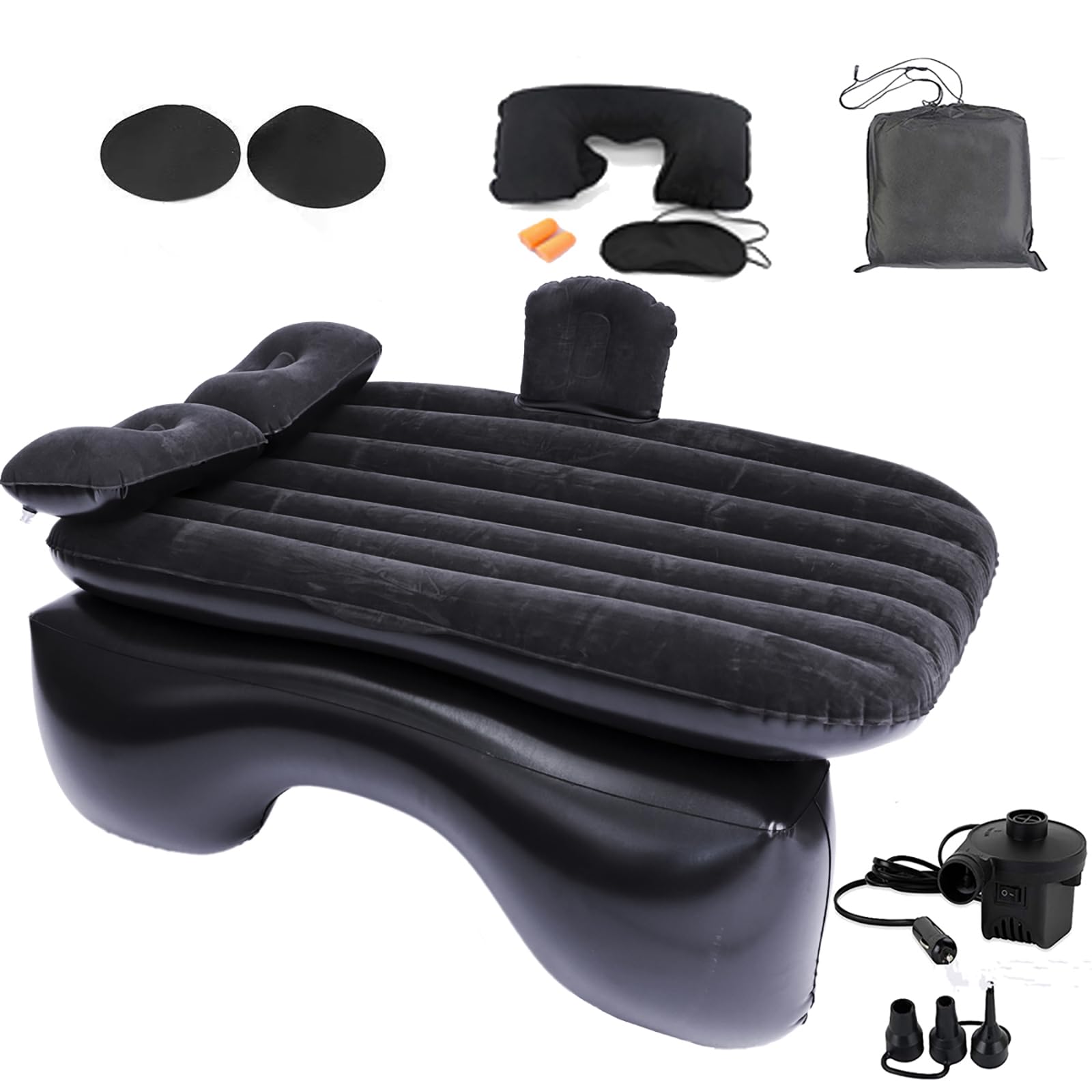 Onirii Inflatable Car Air Mattress Back Seat Bed with Air Pump,55 "x 35" Portable Thickened Car Travel Camping Sleeping Air Mattress Blow Up Bed for Car Universal SUV