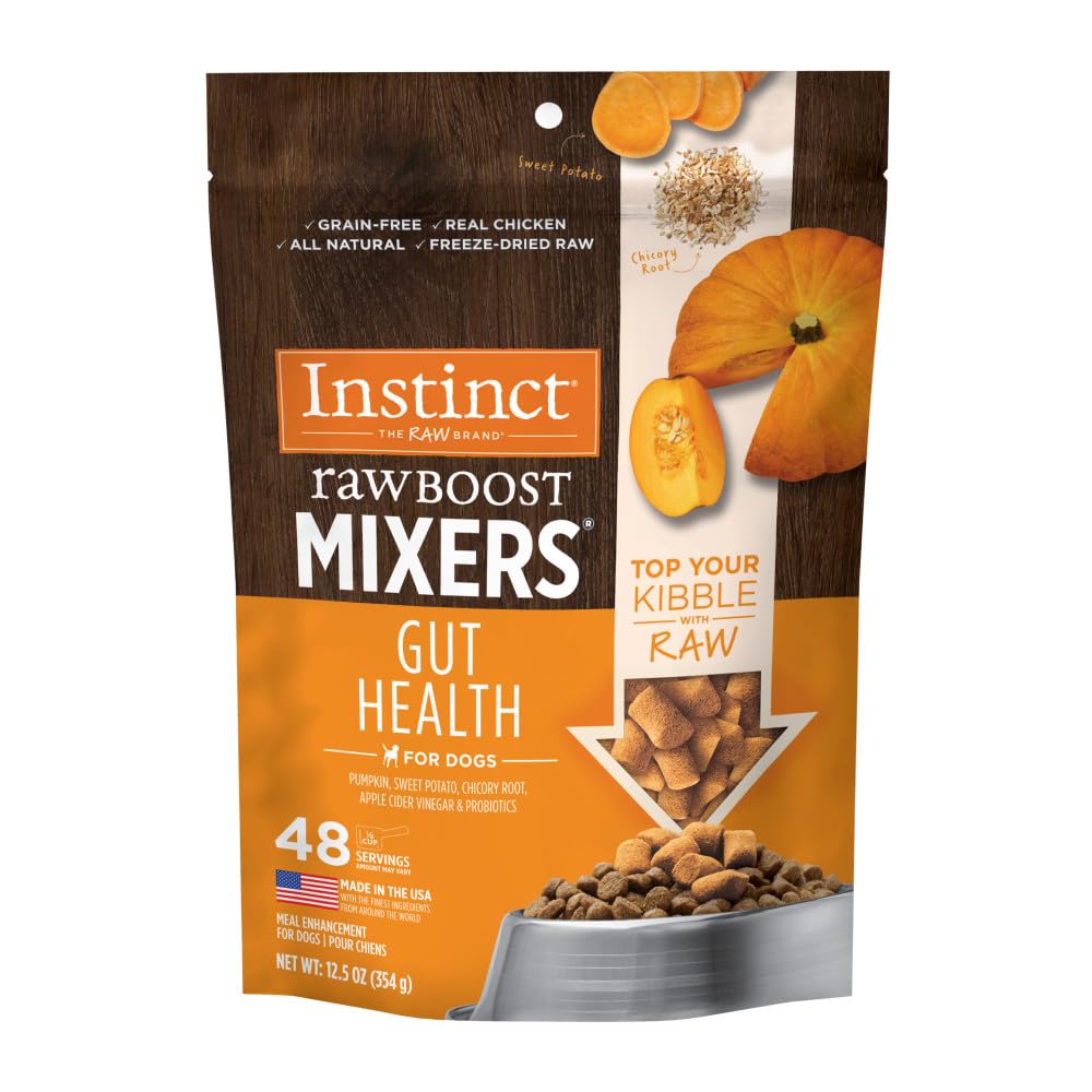 Instinct Freeze Dried Raw Boost Mixers Grain Free Gut Health All Natural Dog Food Topper, 5.5 Ounce (Pack of 1)