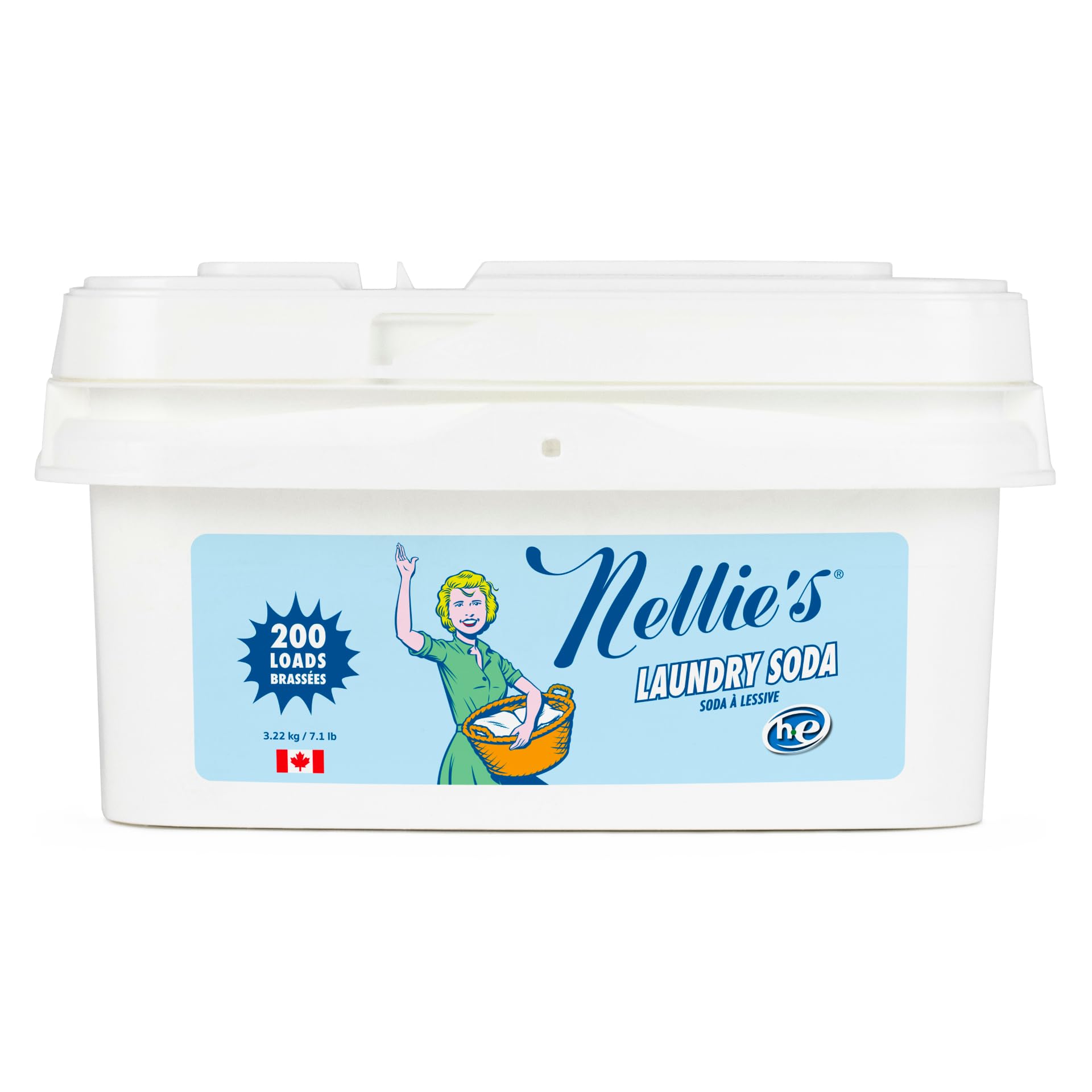 Nellie's Laundry Soda - Concentrated Laundry Detergent Powder - 100 Load - Gentle on Skin and Environment - Fragrance-Free