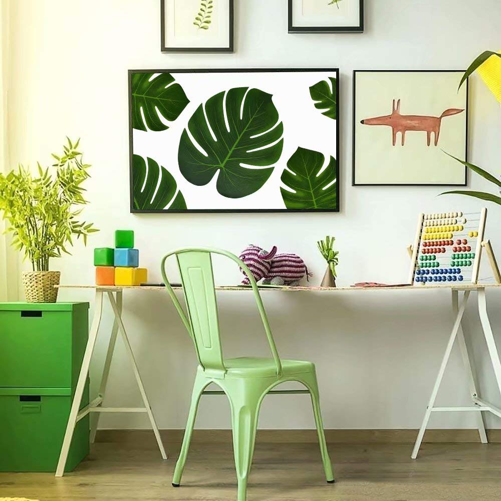 60Pcs Tropical Party Decorations Supplies Tropical Palm Leaves Hibiscus Flower Simulation Artificial Leaf for Hawaiian Luau Safari Party Jungle Beach Theme BBQ Birthday Parties Decorations Table Decor