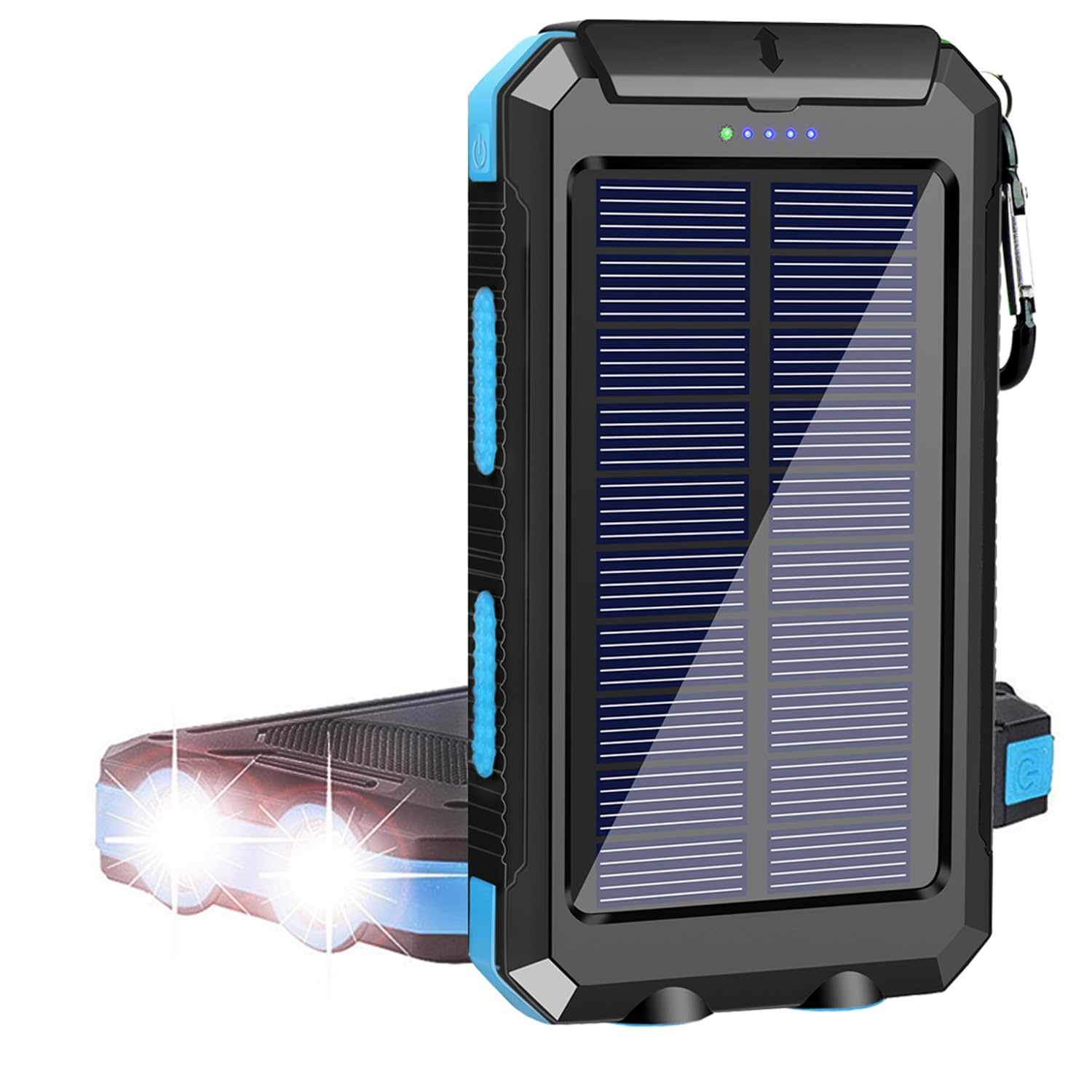 Solar Charger, 38800mAh Portable Solar Power Bank for All Cellphones, Waterproof Battery Pack, Outdoor External Backup Power Charger Dual USB 5V Outputs/LED Flashlights, Perfect for Camping Travel